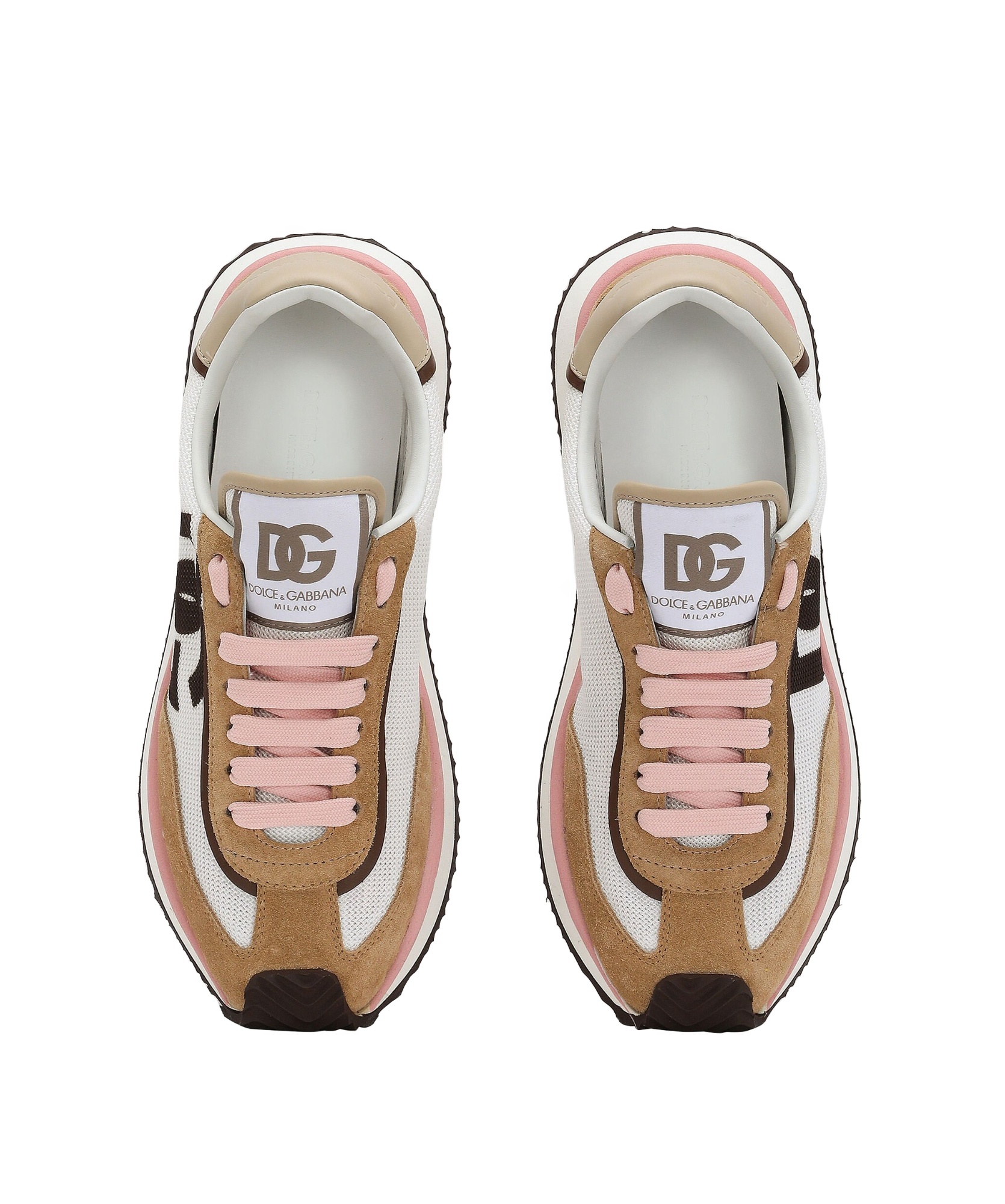 Dolce & Gabbana White Calf Leather Sneakers. Brown Calf Leather Sneakers In White