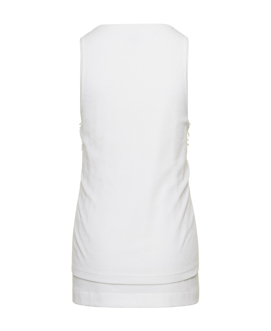 Bottega Veneta Crystal-embellished Jersey Tank Top In White