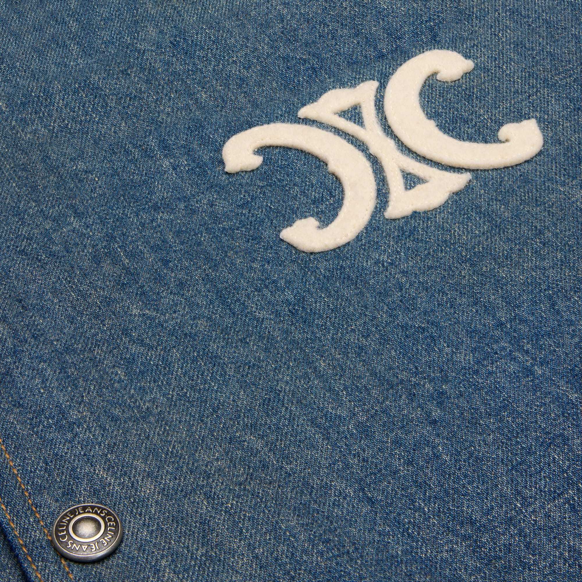 Celine Long Sleeve Casual Jacket In Blue