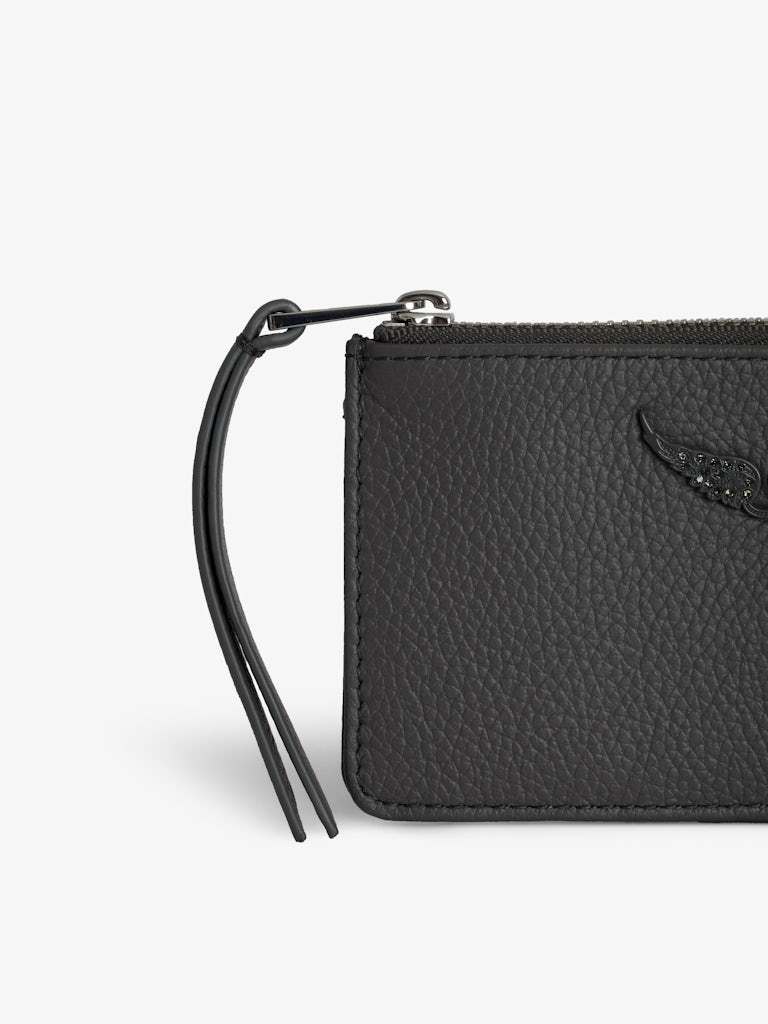 Zadig & Voltaire Zipper Card Holder In Black