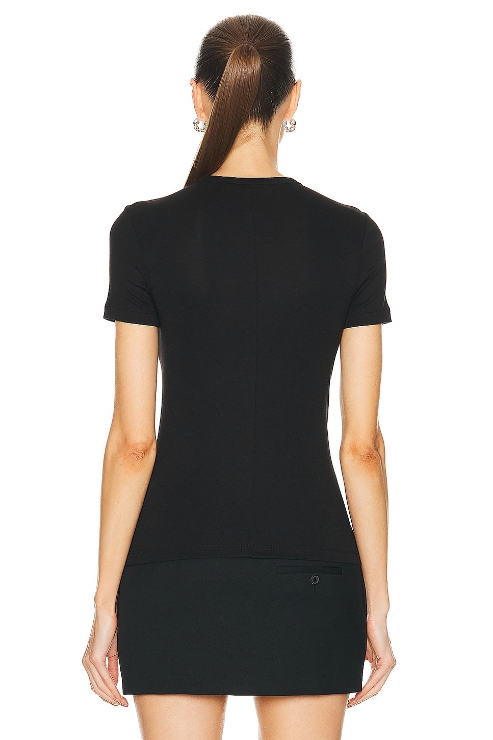 Helmut Lang T-shirt With Round Neck And Short Sleeves In Black