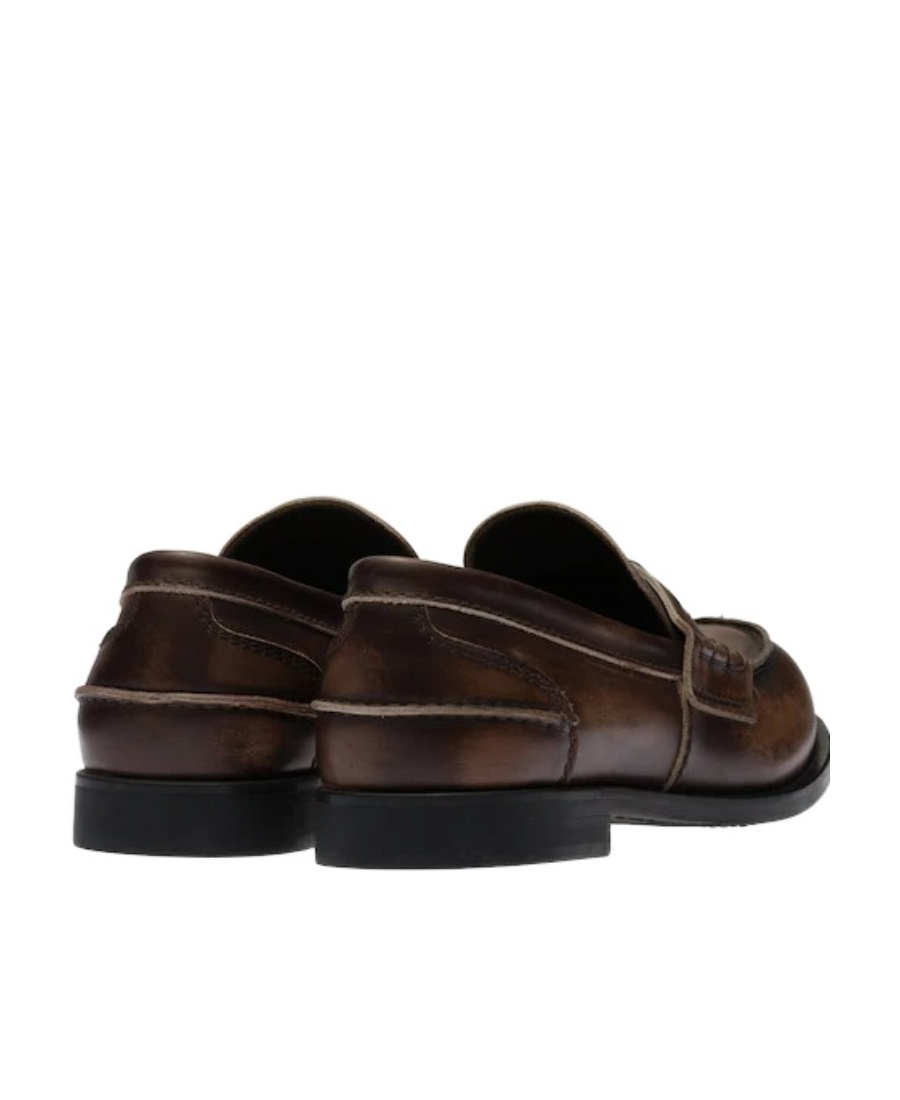 Miu Miu Logo Embossed Calf Leather Loafers In Black