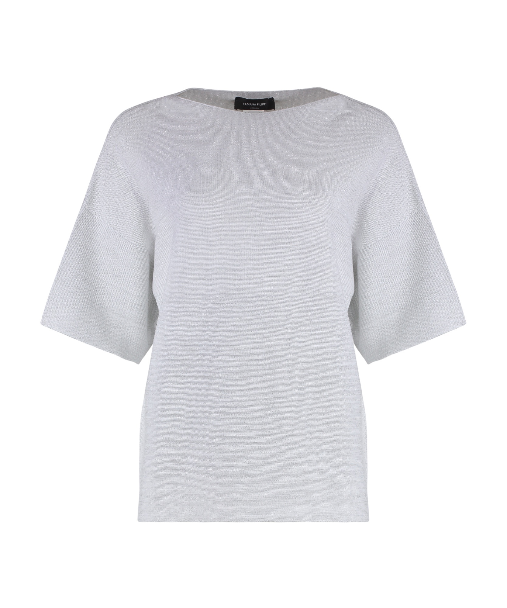 Shop Fabiana Filippi Brilliant Boatneck Jumper In White