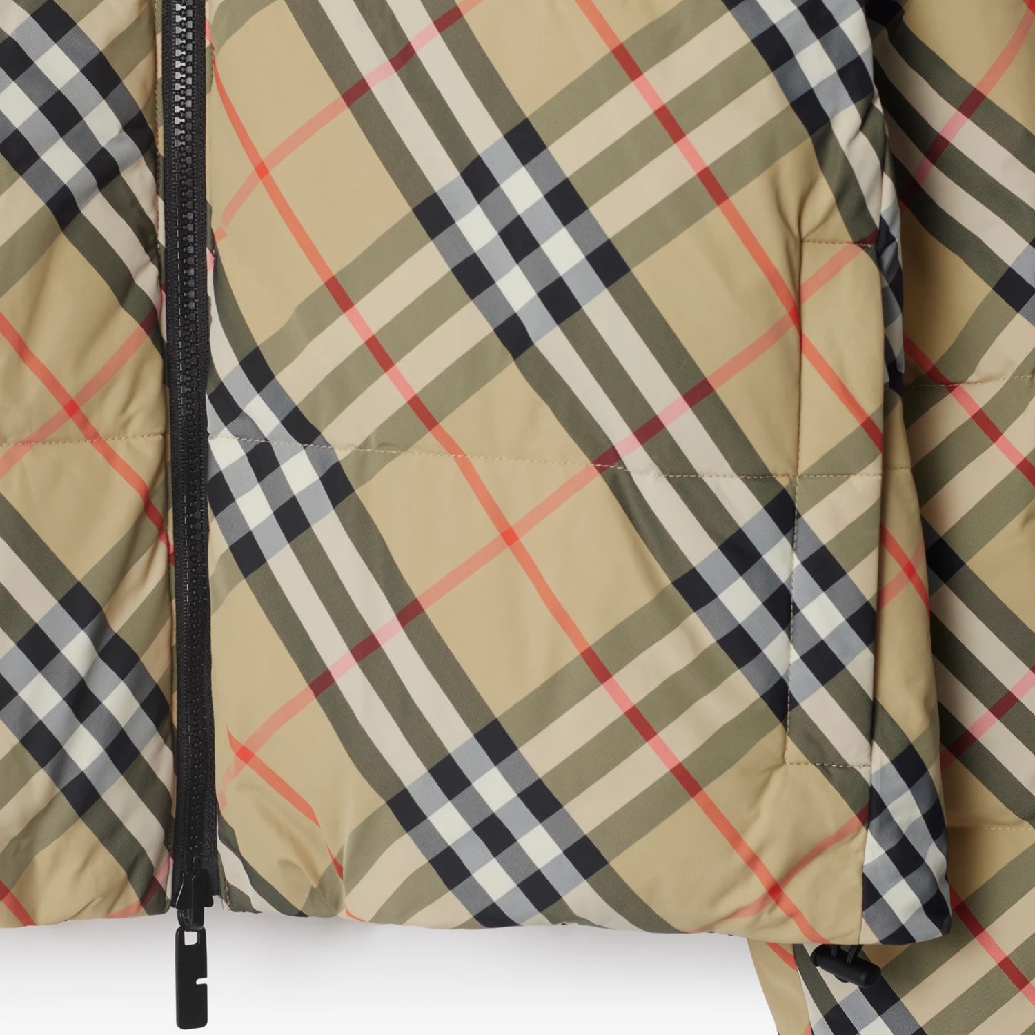 Burberry Womens Sand Ip Check Check-print Hooded Shell-down Jacket In Nude