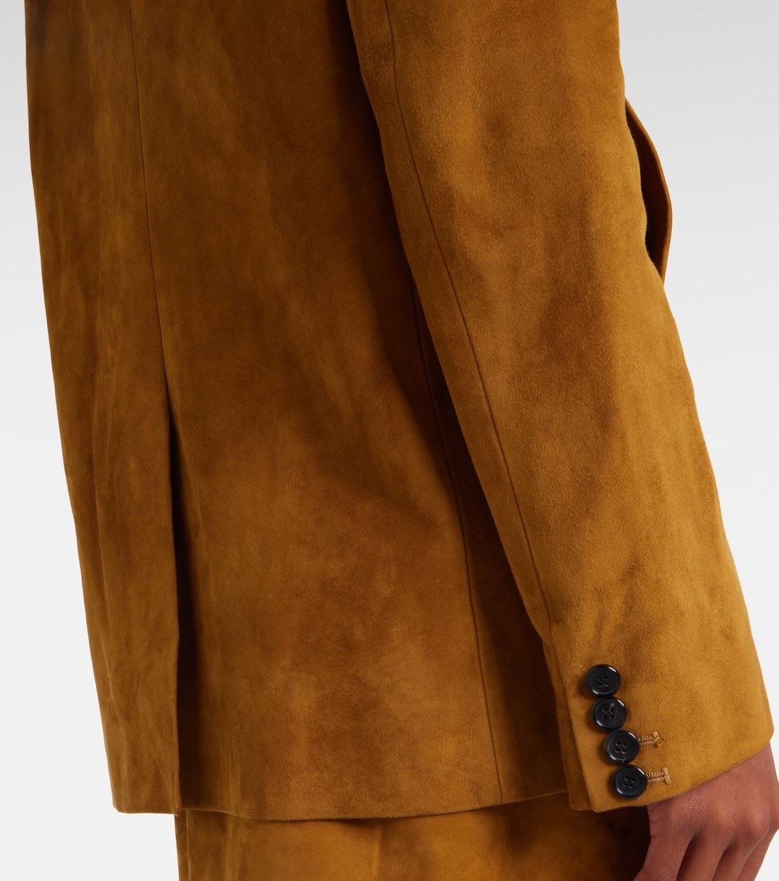 Khaite Saraphina Suede Jacket In Multi