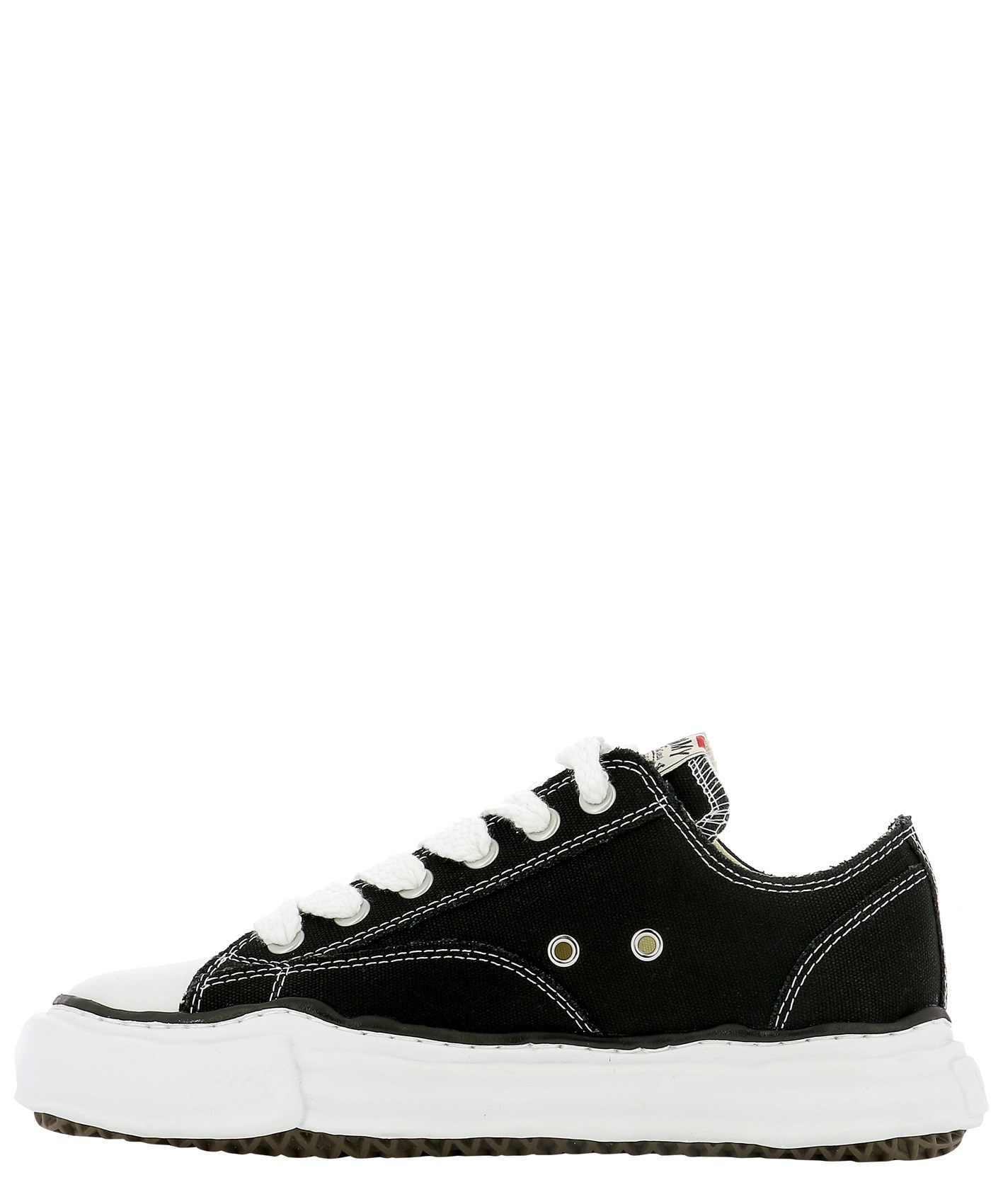 Shop Miharayasuhiro Logo Lace Up Casual Sports Shoes In Black