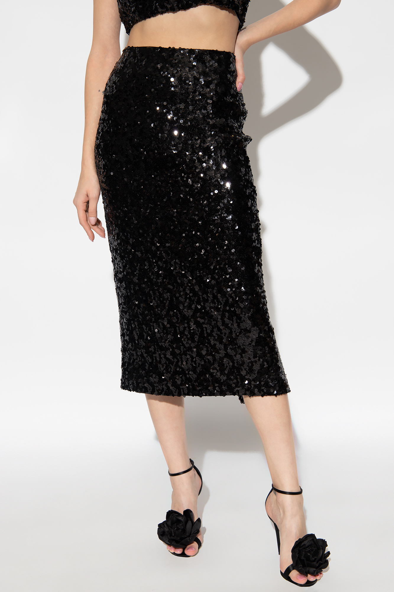 Dolce & Gabbana Sequinned Pencil Midi Skirt