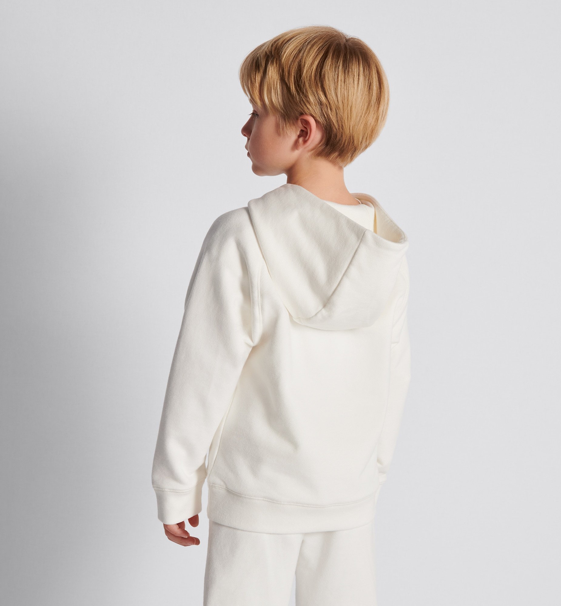 Dior Long-sleeved Hoodie In White