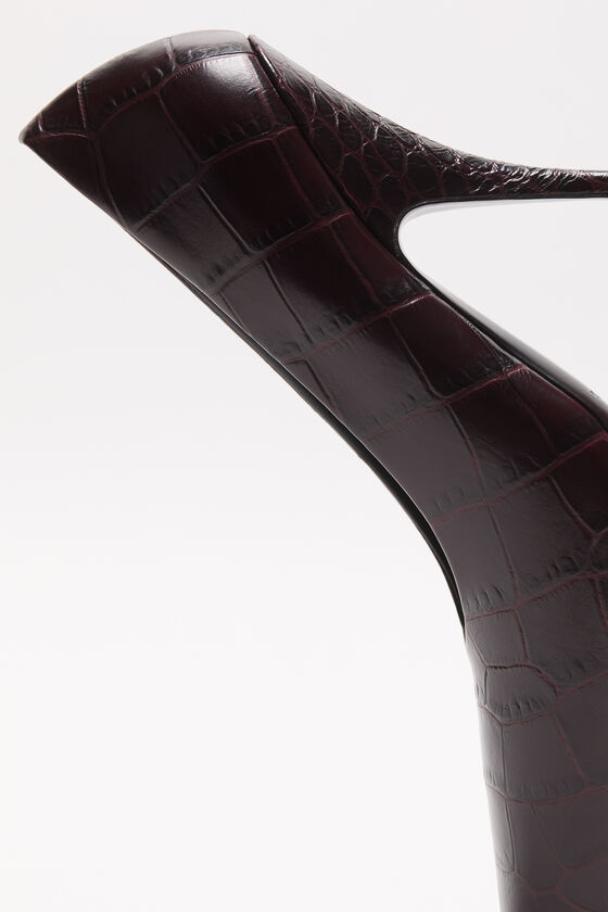 Acne Studios Open-toe High Heels In Chocolate Brown