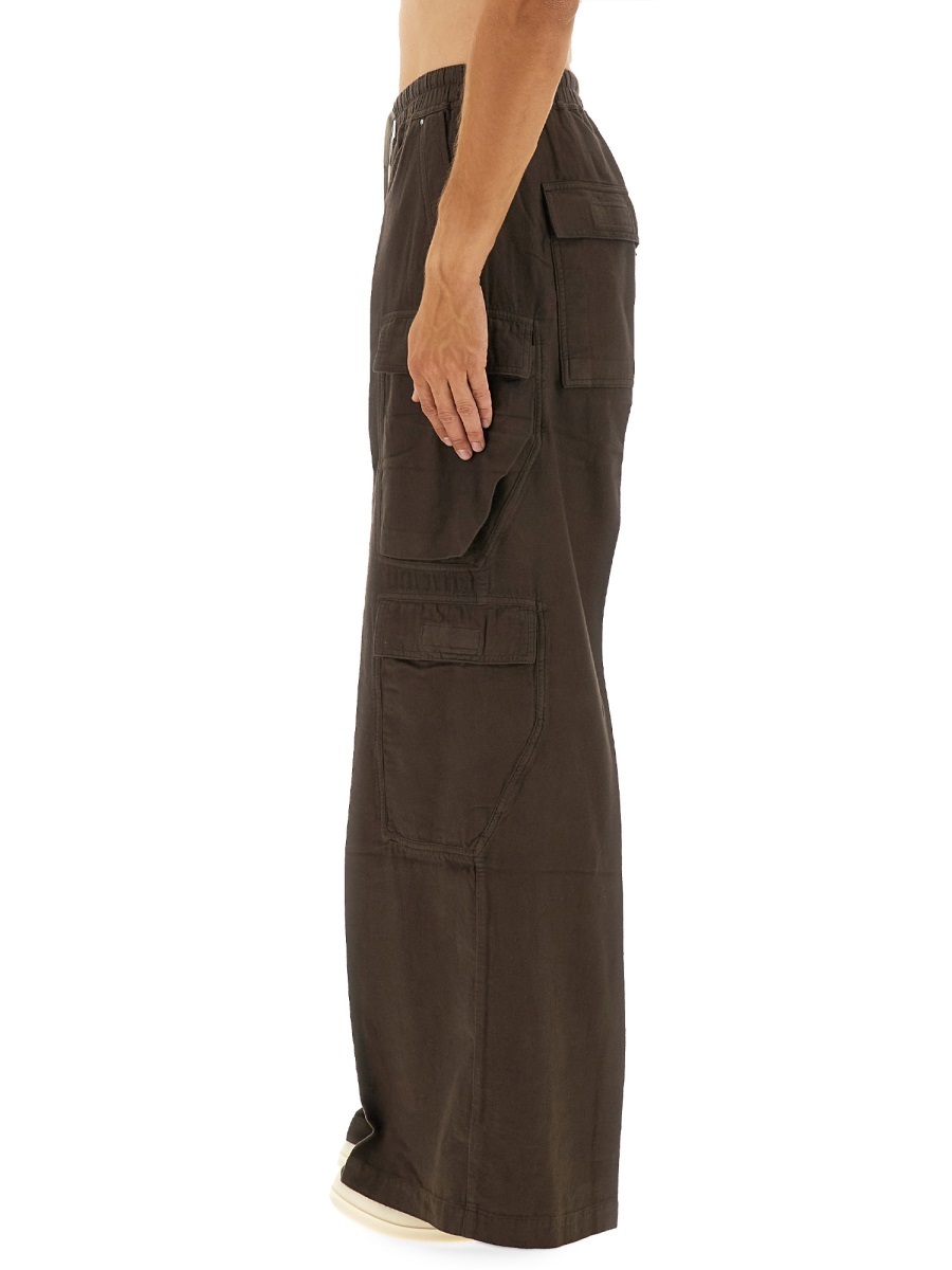 Rick Owens Drkshdw Cargo Wide-leg Trousers Full Length In Brown