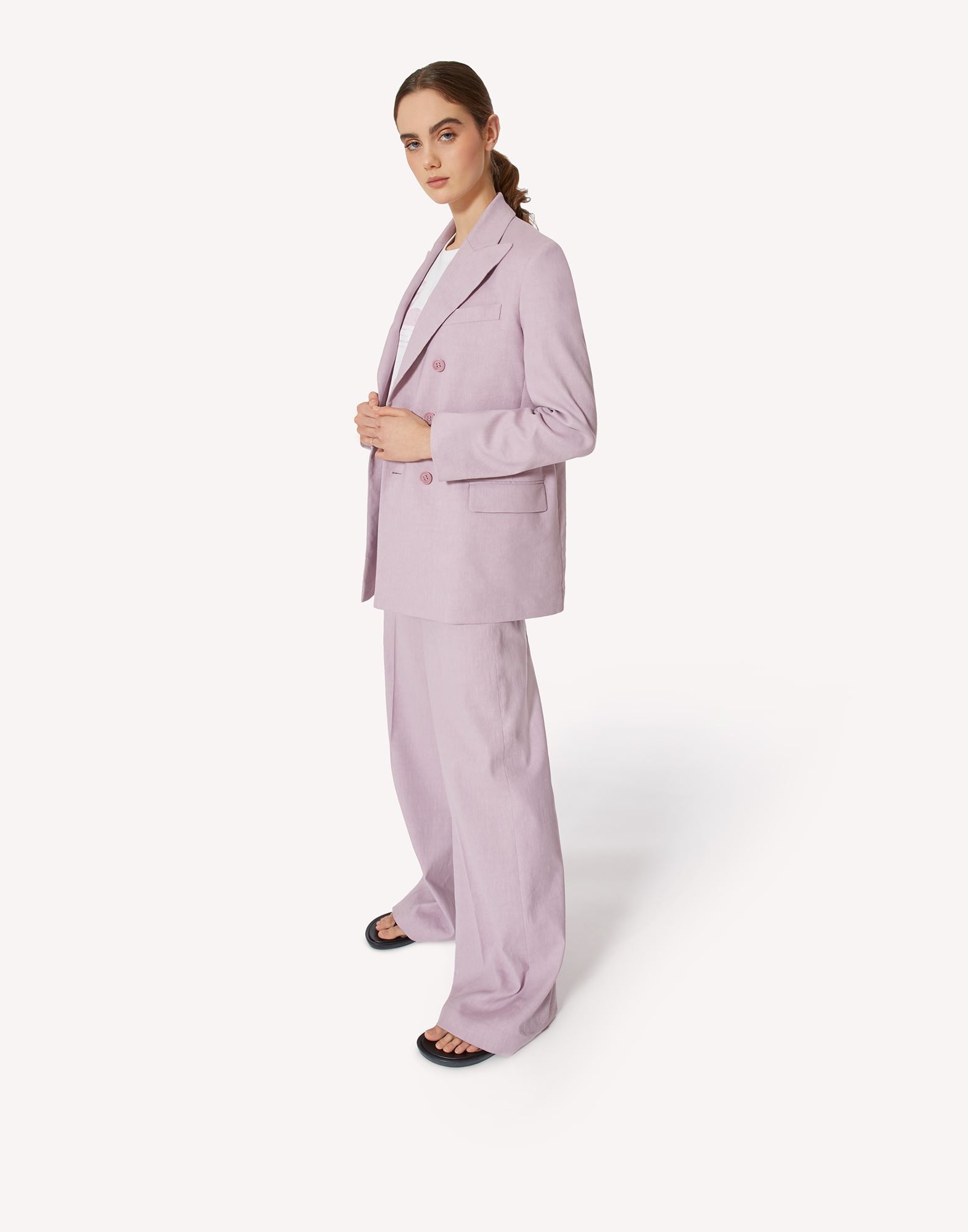 Red Valentino Wide-legged Casual Pants In Pink