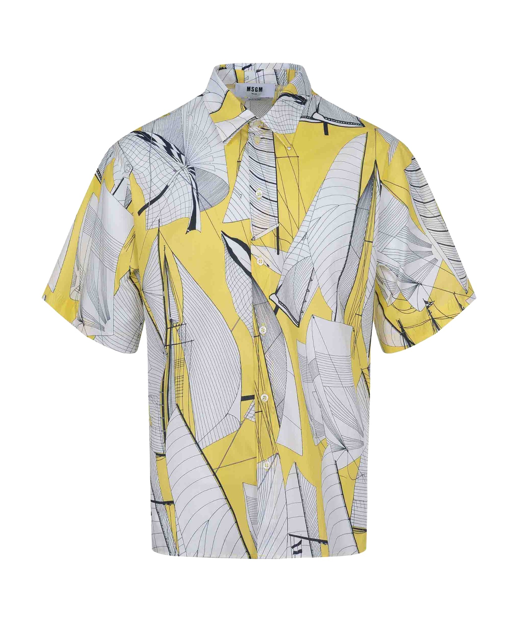 Msgm Short-sleeved Shirt In Gray