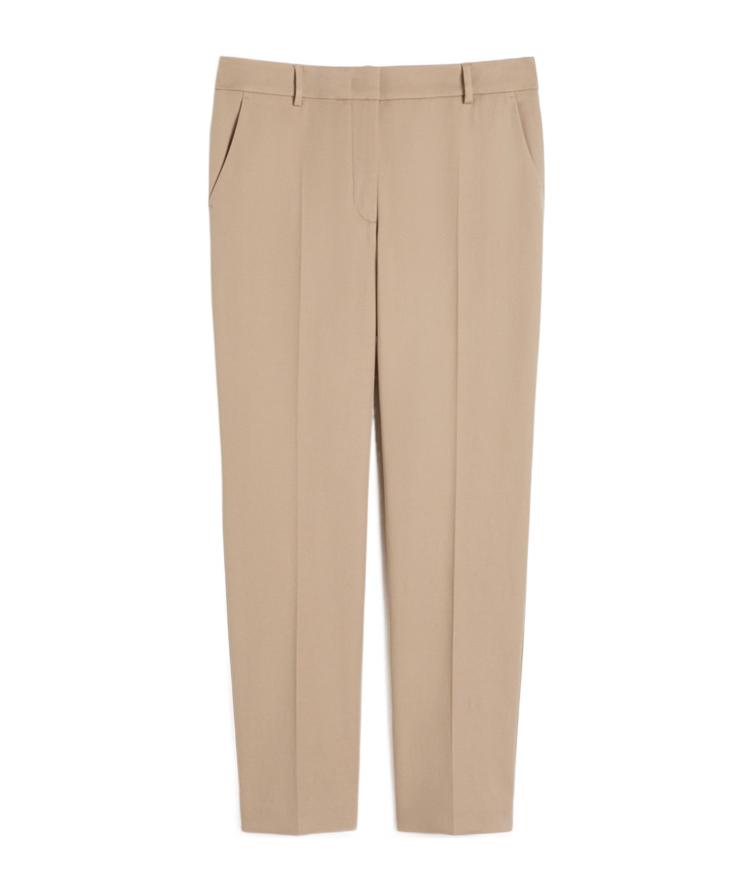 Weekend Max Mara High-waisted Casual Pants In Brown