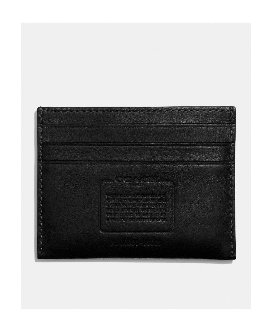 Coach Logo-embossed Leather Cardholder In Black
