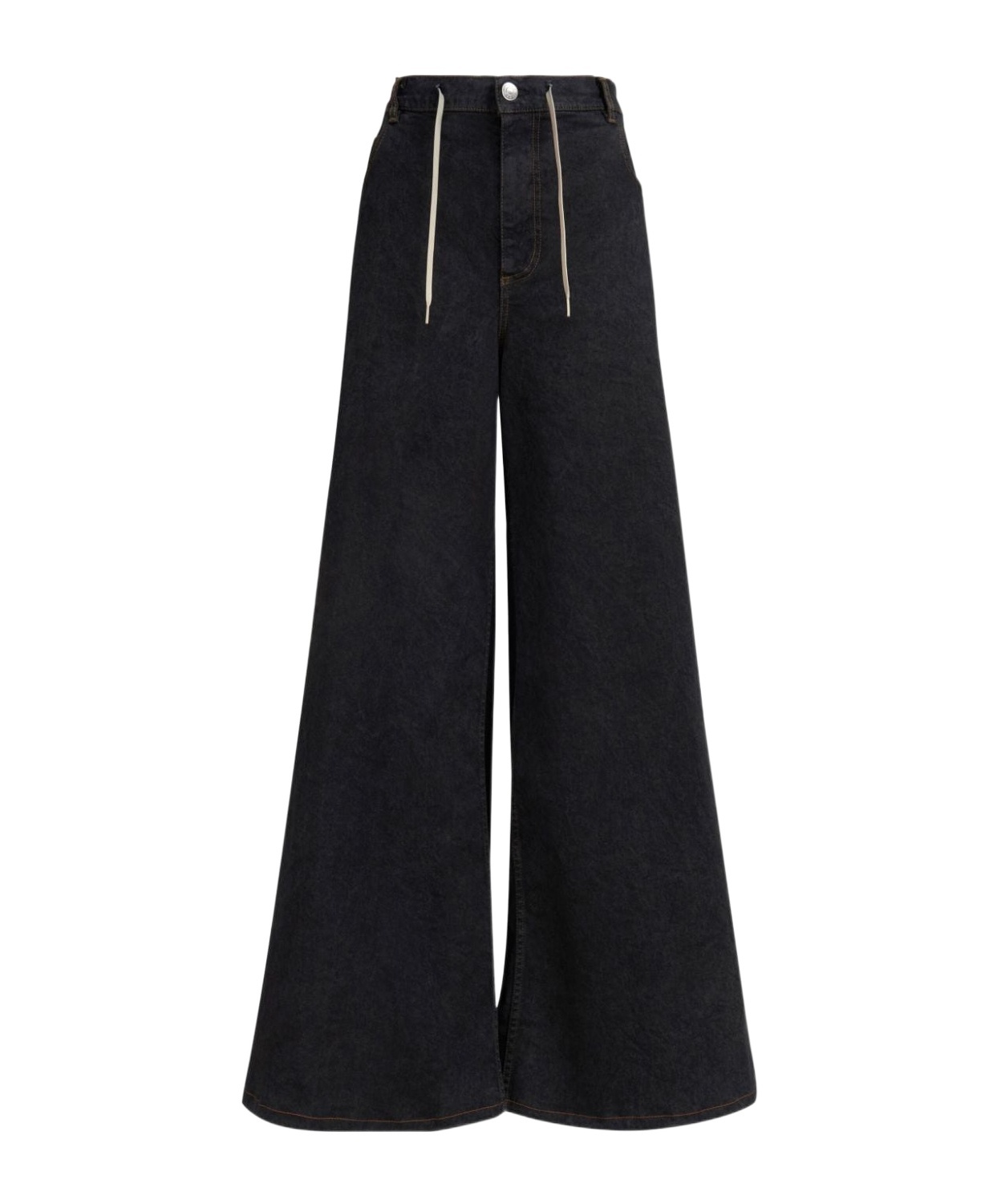 Shop Marni High-rise Wide-leg Jeans In Black