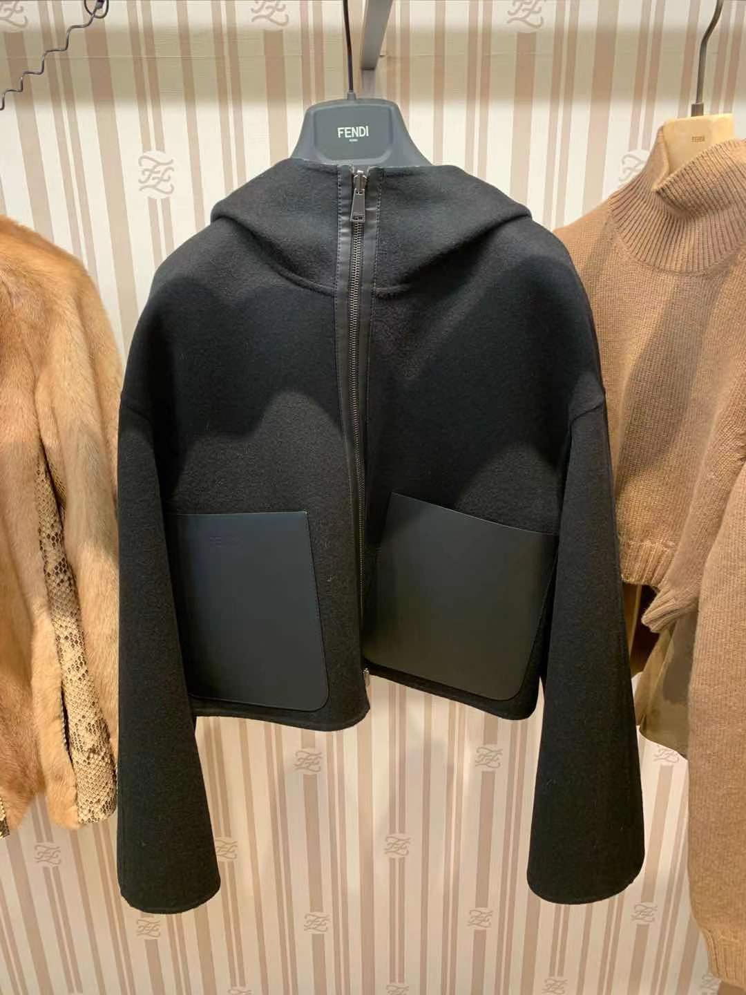 Fendi Black Wool Jacket In Black
