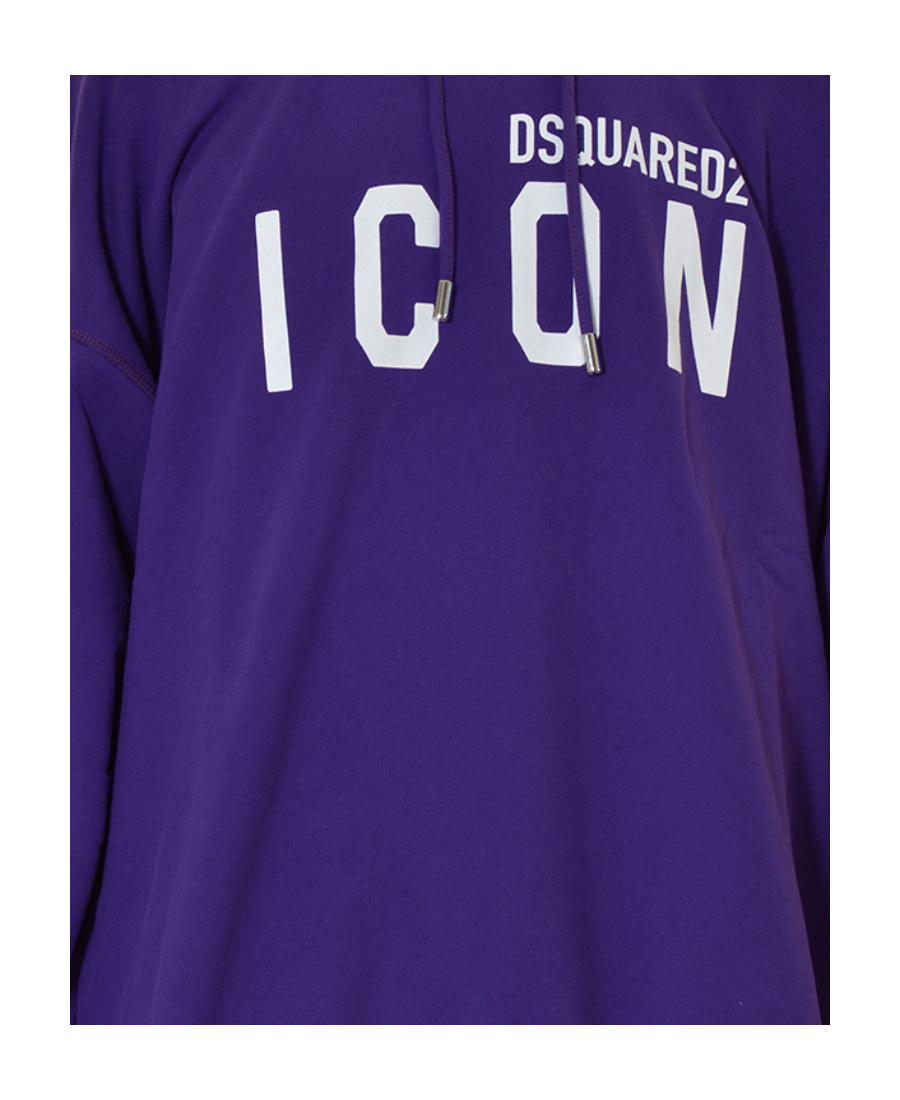 Shop Dsquared2 Logo-printed Drawstring Hoodie In Blue