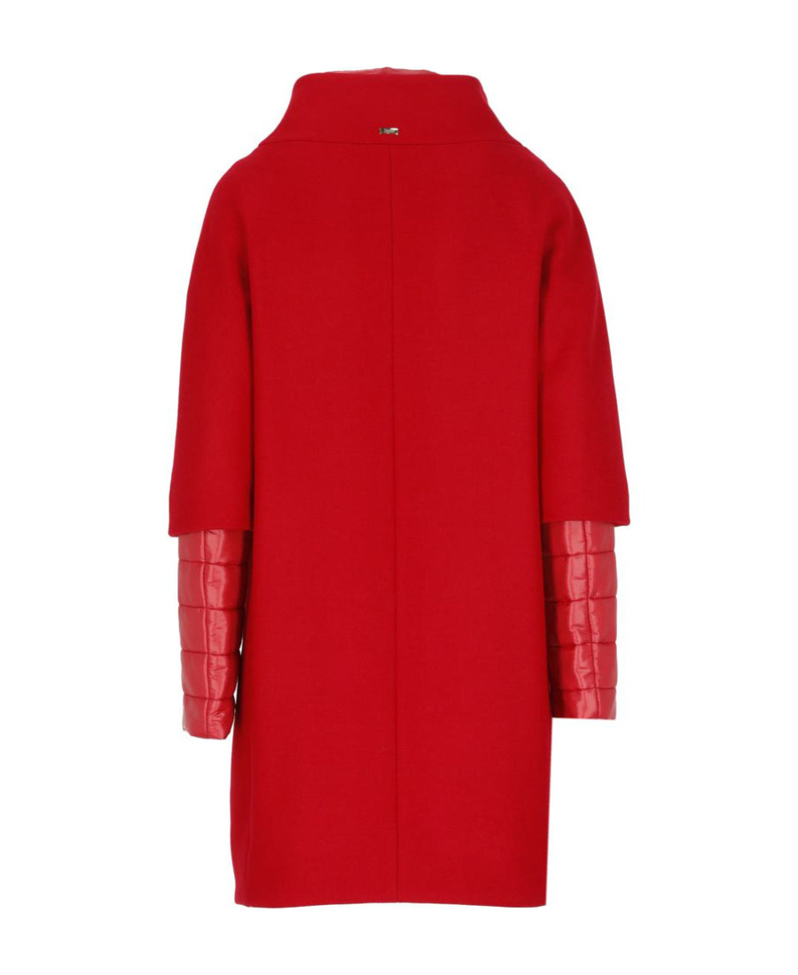 Herno Detachable-panel Coat In Red