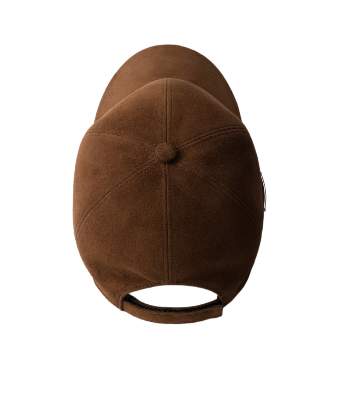 Prada Suede Baseball Cap In Brown