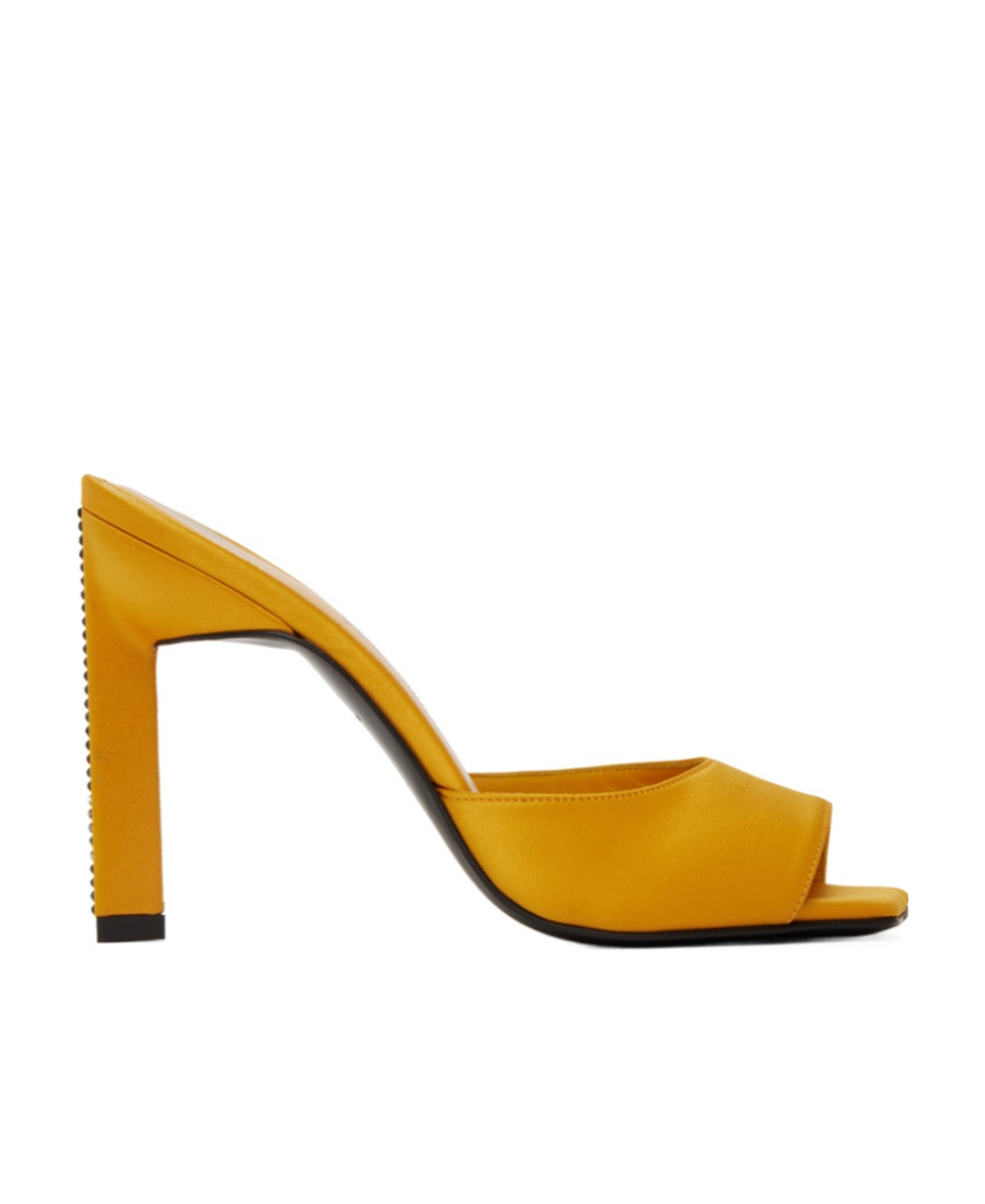 Attico Kaia Leather 110mm Mules In Brown