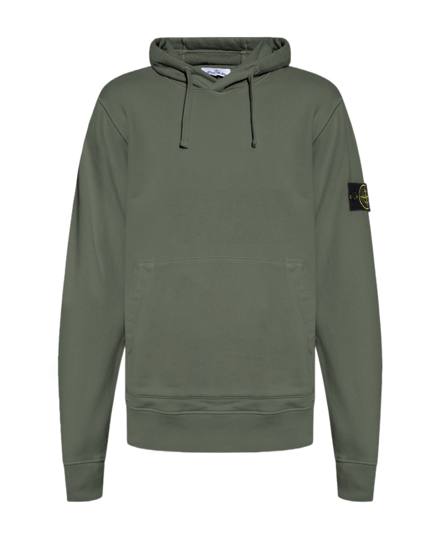 Stone Island Compass-badge Cotton Hoodie In Multi