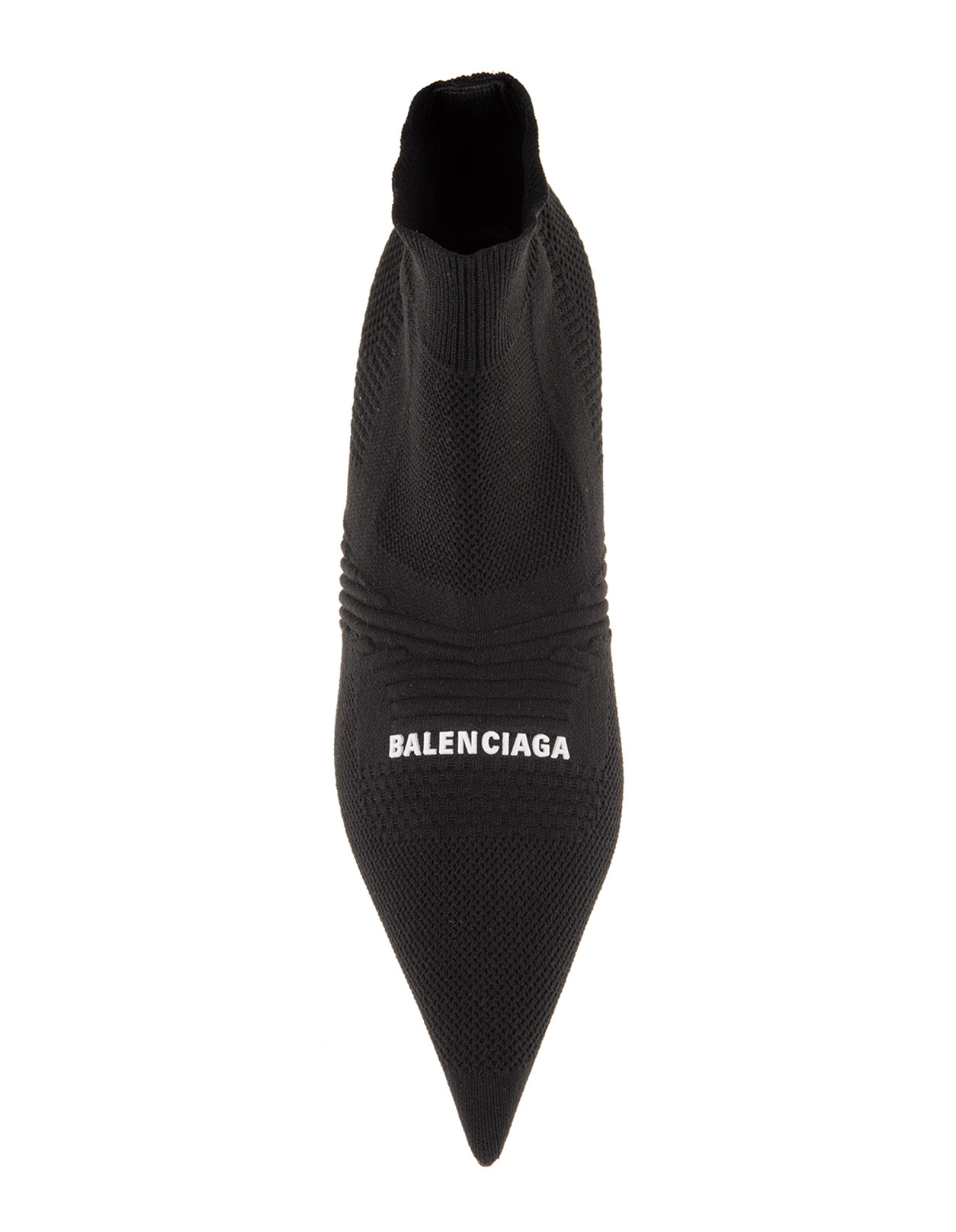 Shop Balenciaga Knitted Ankle Boots In Black