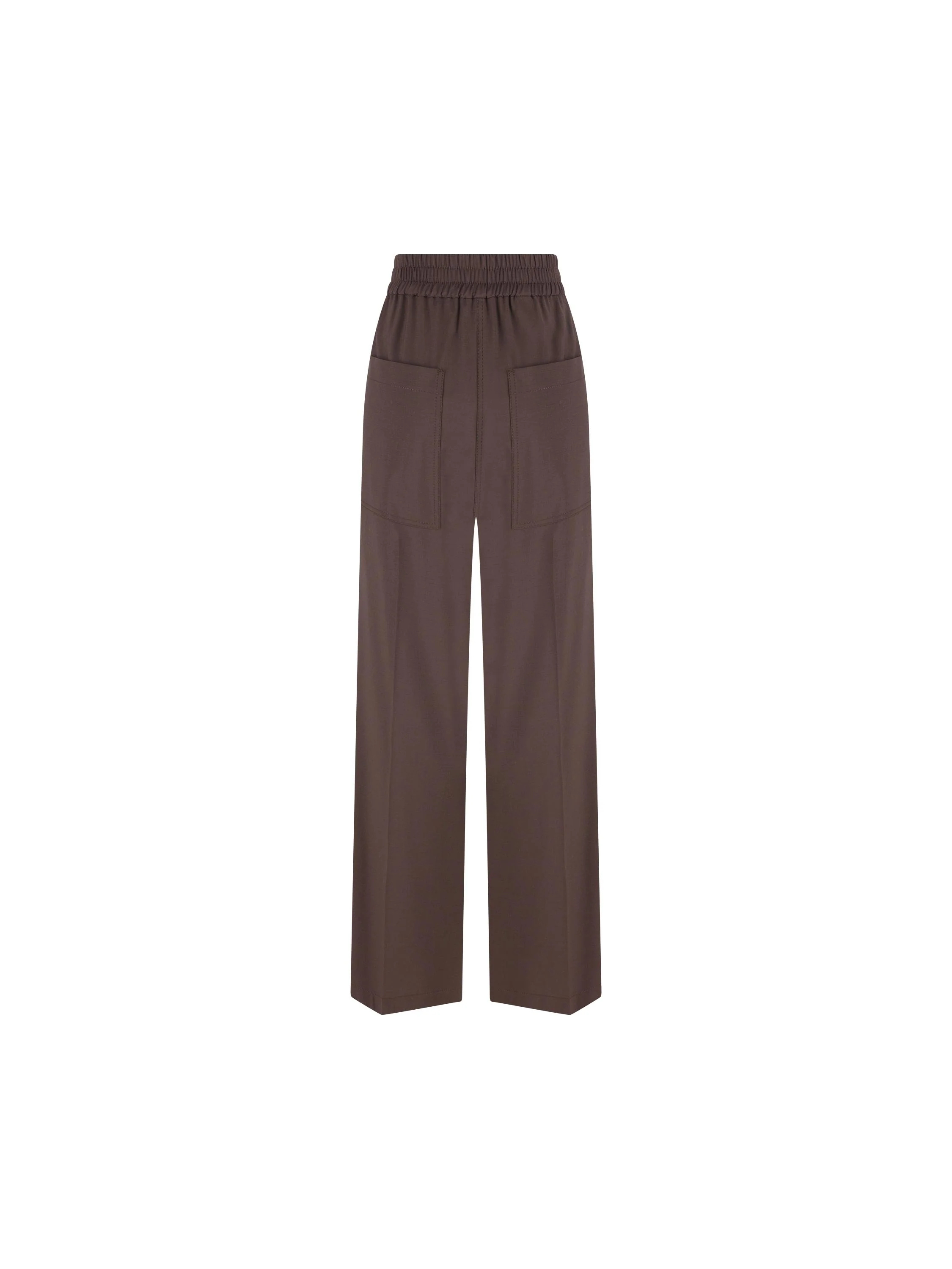Brunello Cucinelli Elastic Waist Casual Pants In Brown