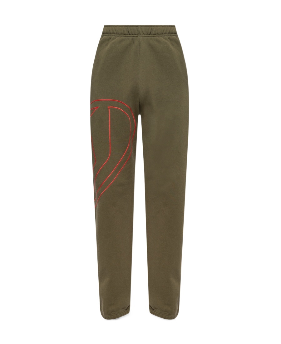 Diesel Oval-d Embroidered Track Pants In Brown
