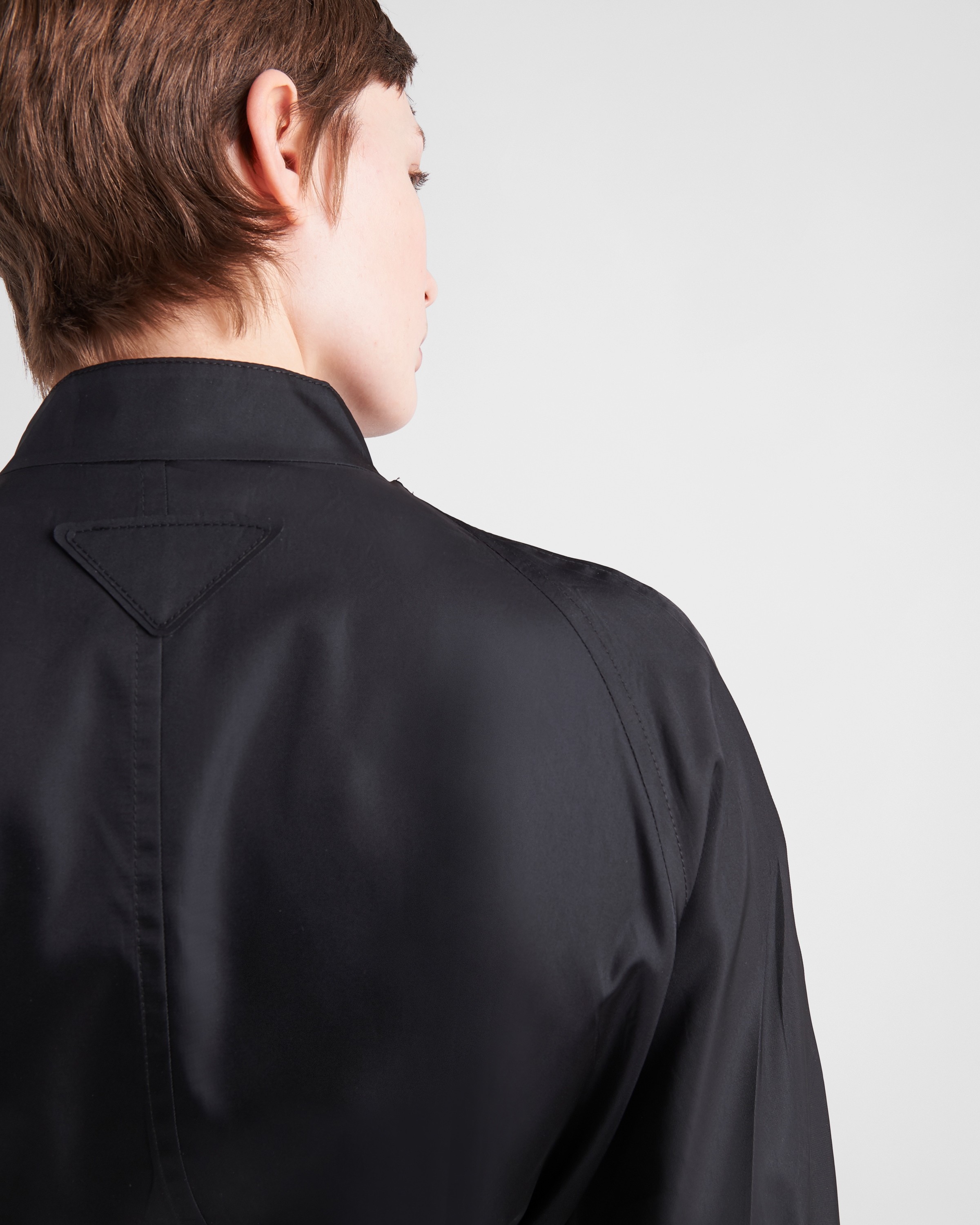 Shop Prada Re-nylon Raincoat In Black