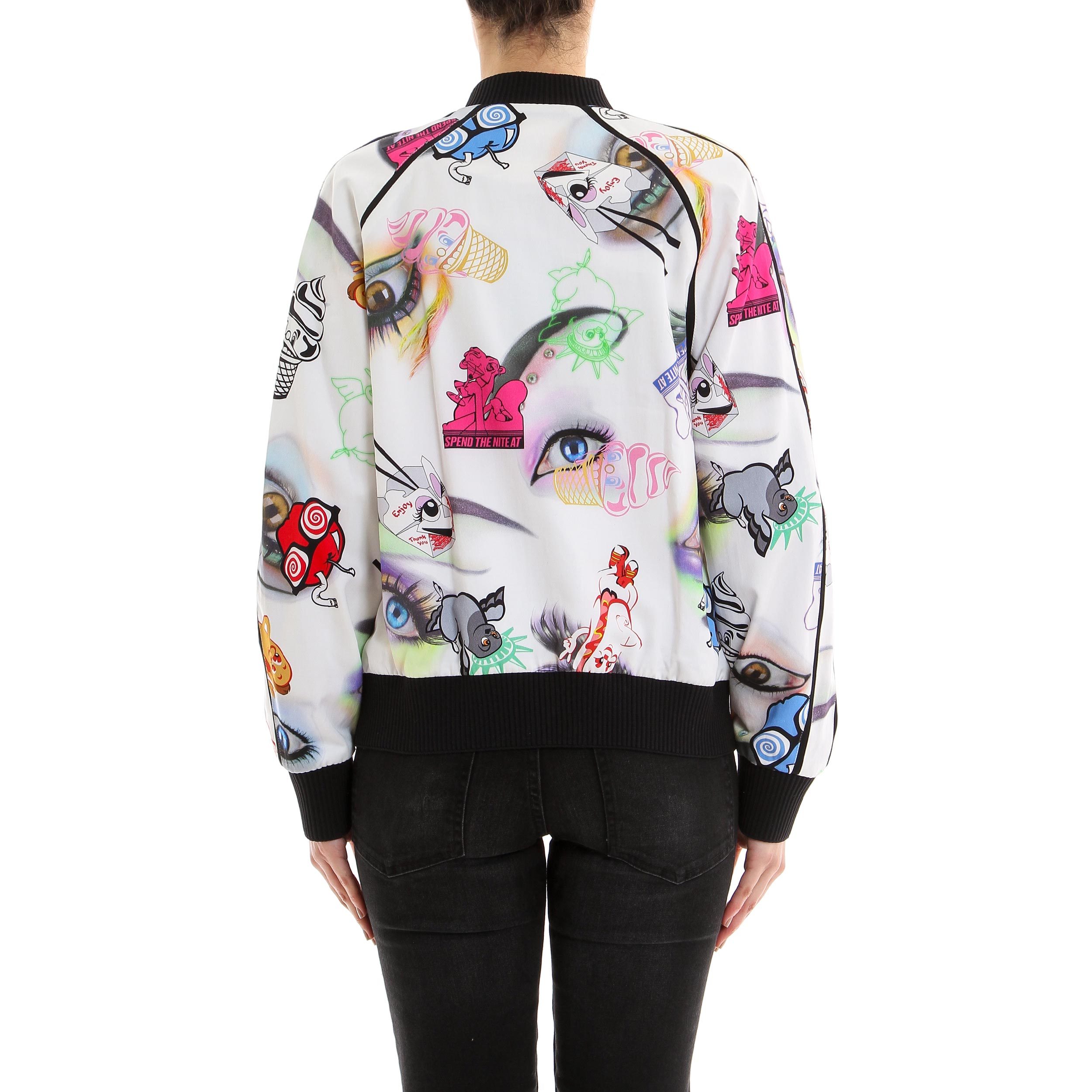 Kenzo Pattern Printed Baseball Jacket In White