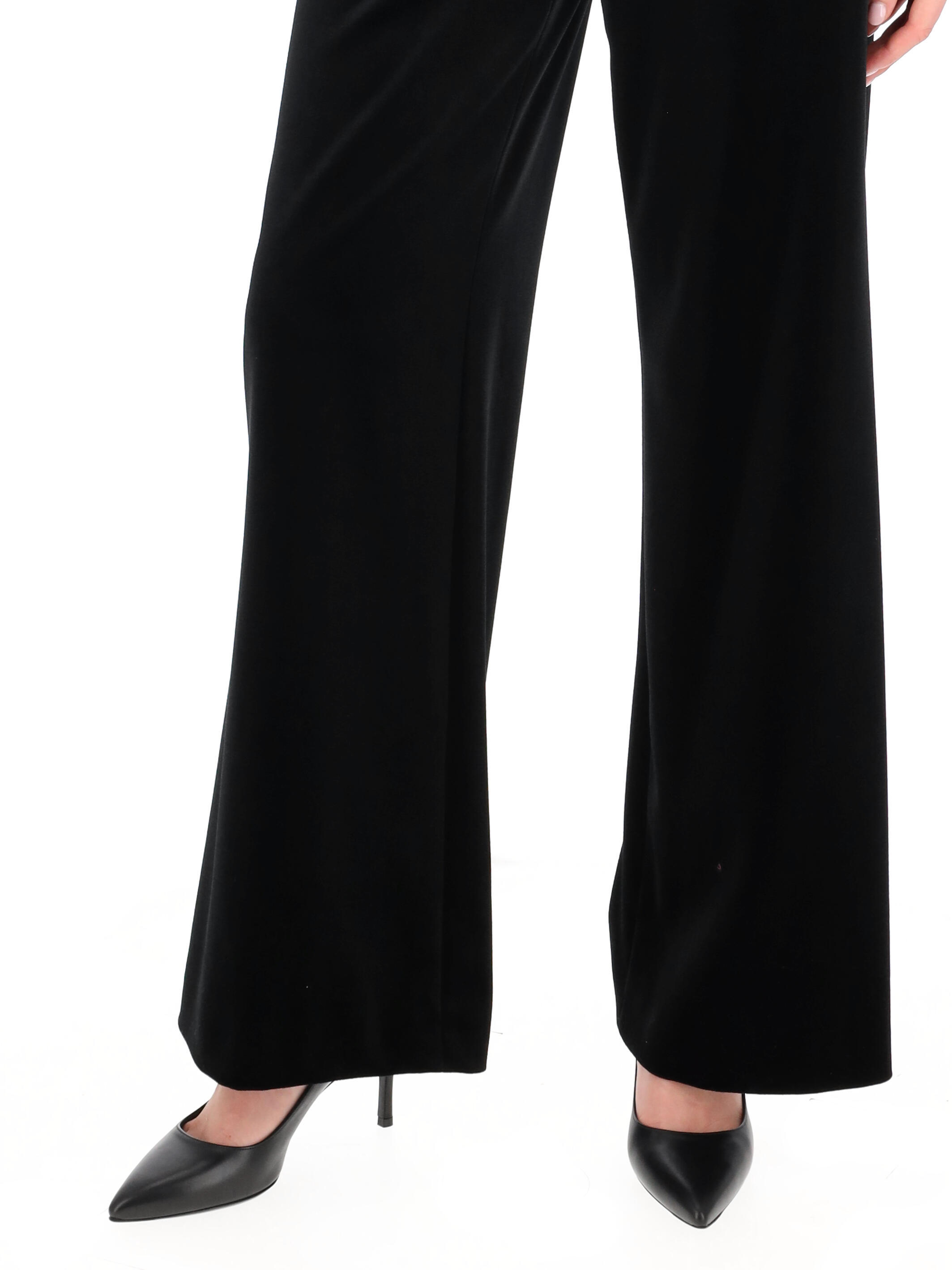 Philosophy Di Lorenzo Serafini Wide-leg Velvet Trousers In Black