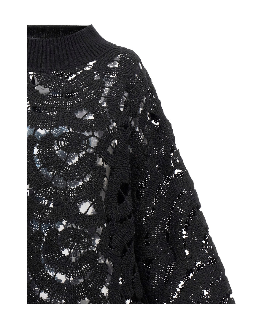 FABIANA FILIPPI HOLLOW-OUT LONG-SLEEVED SWEATER