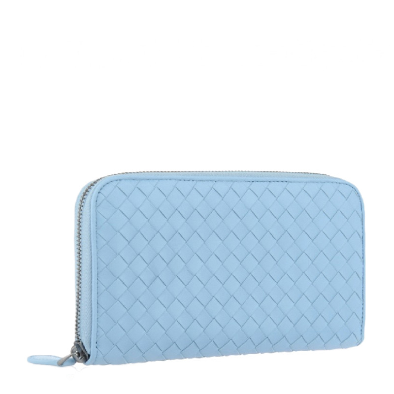 Bottega Veneta Zipper Wallet In Blue
