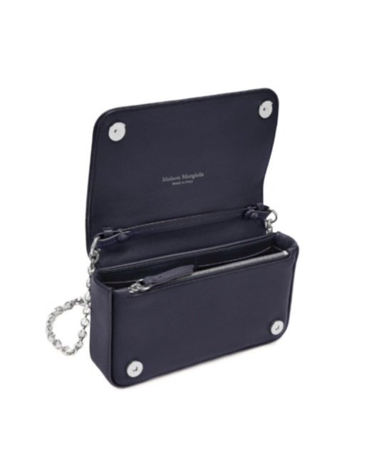 Maison Margiela Glam Slam Quilted Chain Shoulder Bag In Blue