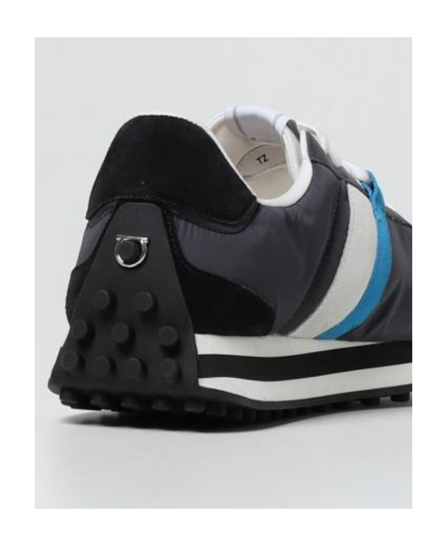Ferragamo Logo Low-upper Sports Shoes In Black