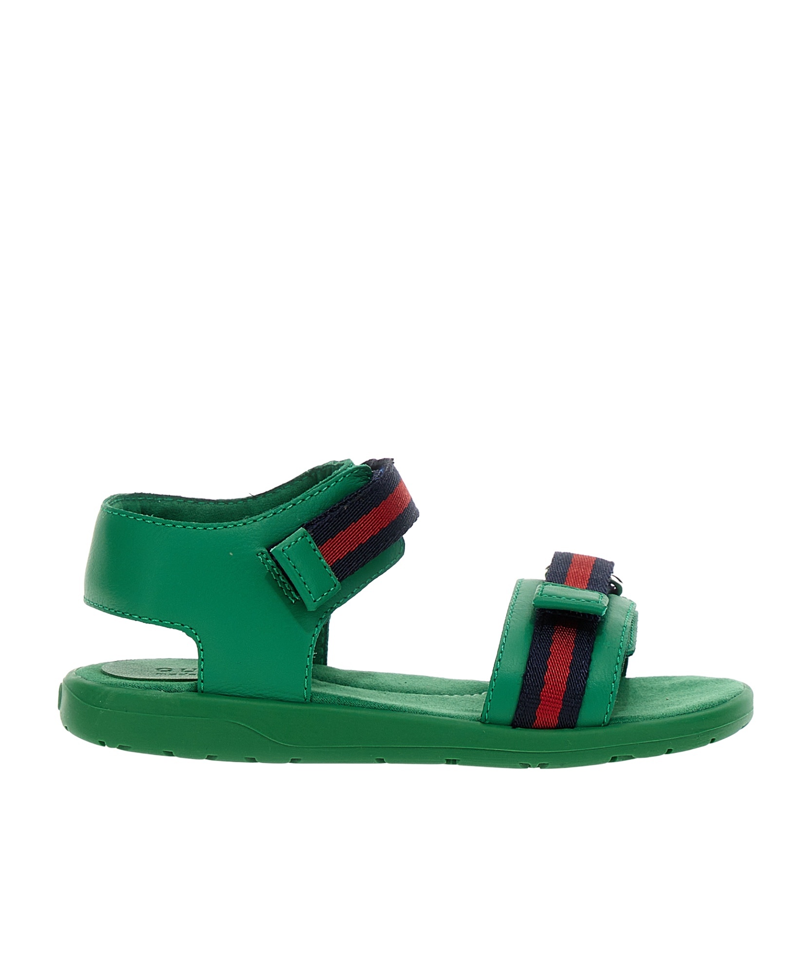 Gucci Web-stripe Touch-strap Sandals In Green