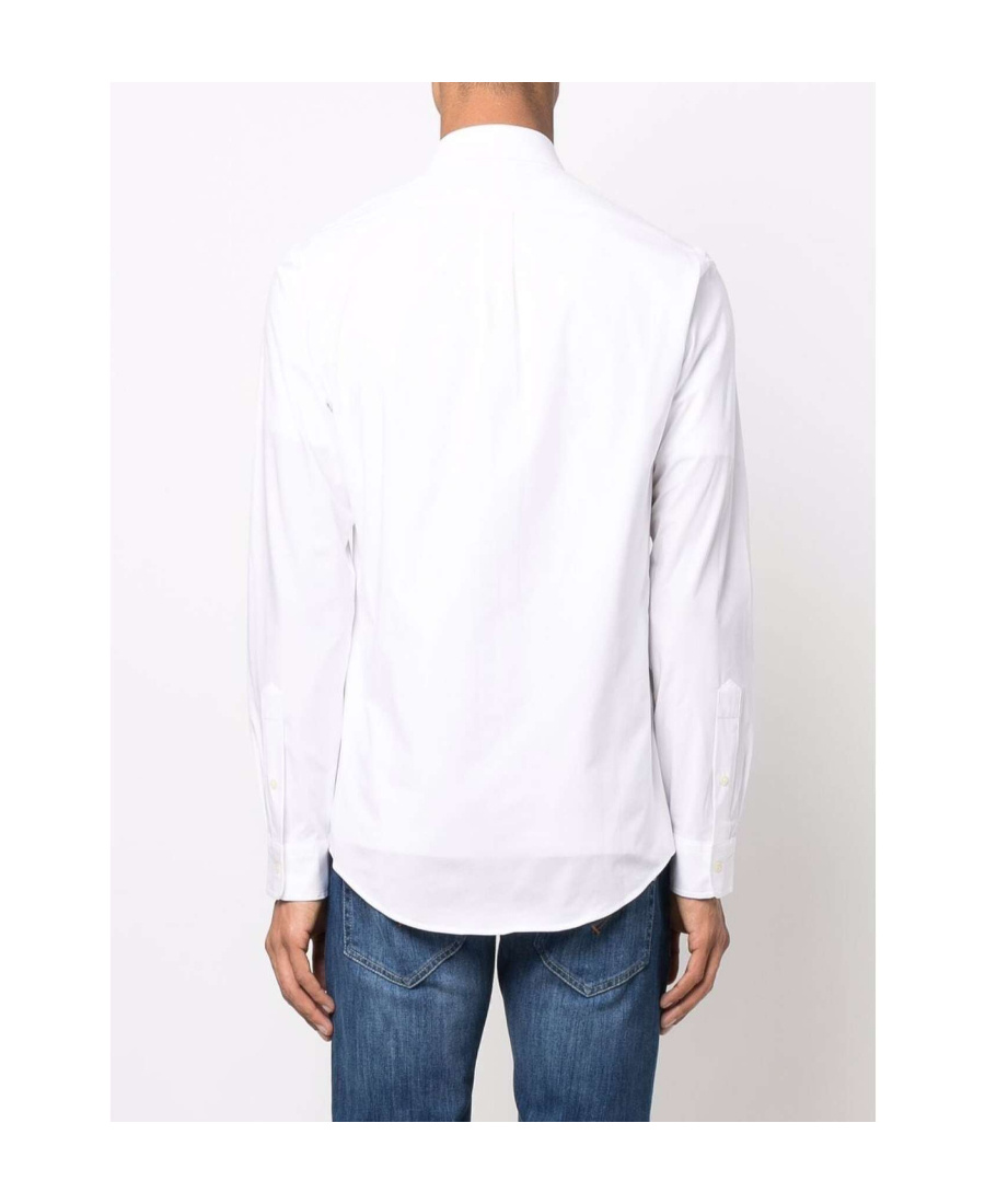 Polo Ralph Lauren Embroidered-logo Cotton Shirt In White