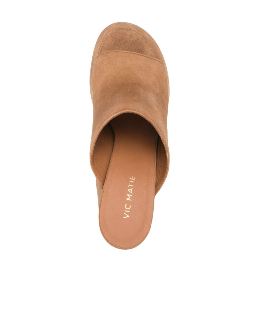 Shop Vic Matie Suede Platform 150mm Mules In Brown