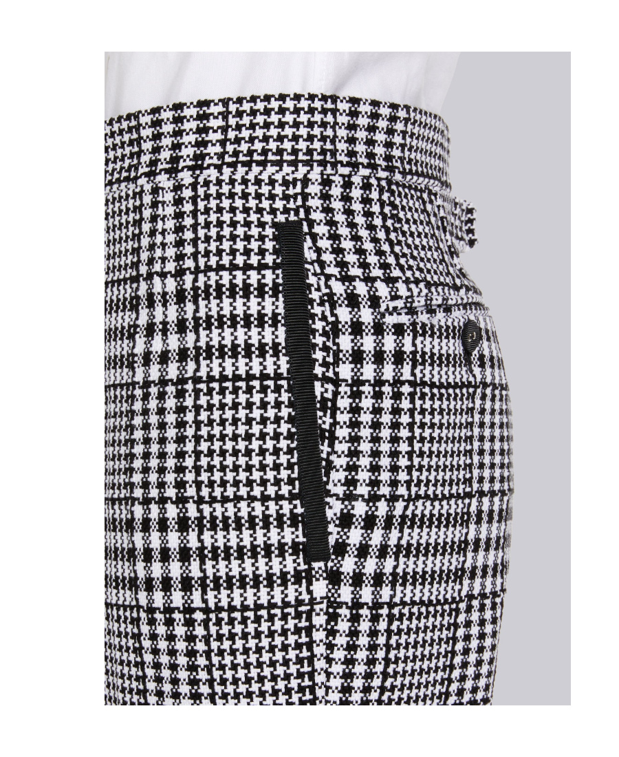 Thom Browne Check-pattern Shorts In Black