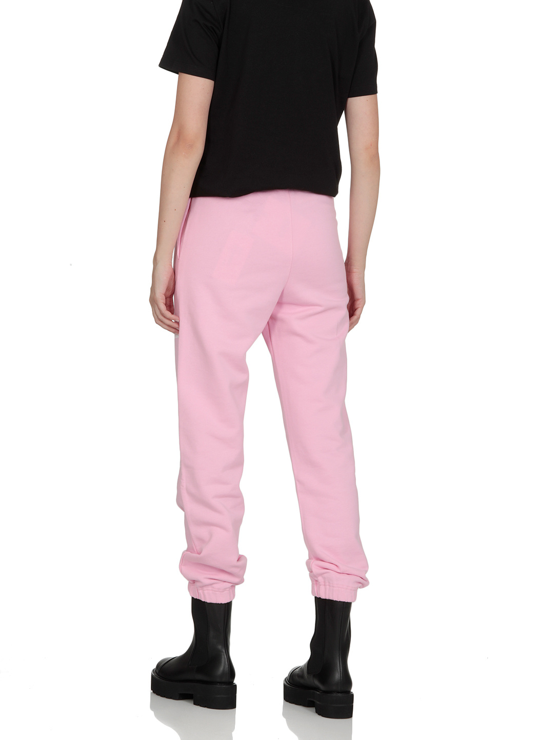 Msgm Pink Logo Print Joggers In Pink