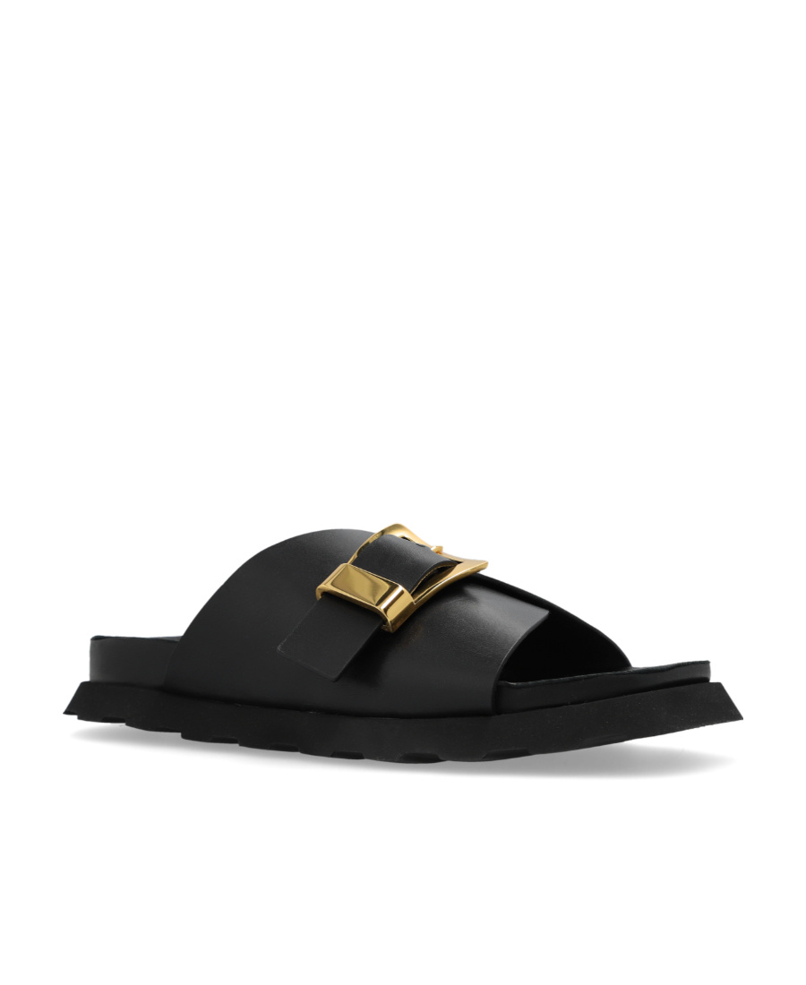 Proenza Schouler Buckled Leather Sandals In Black