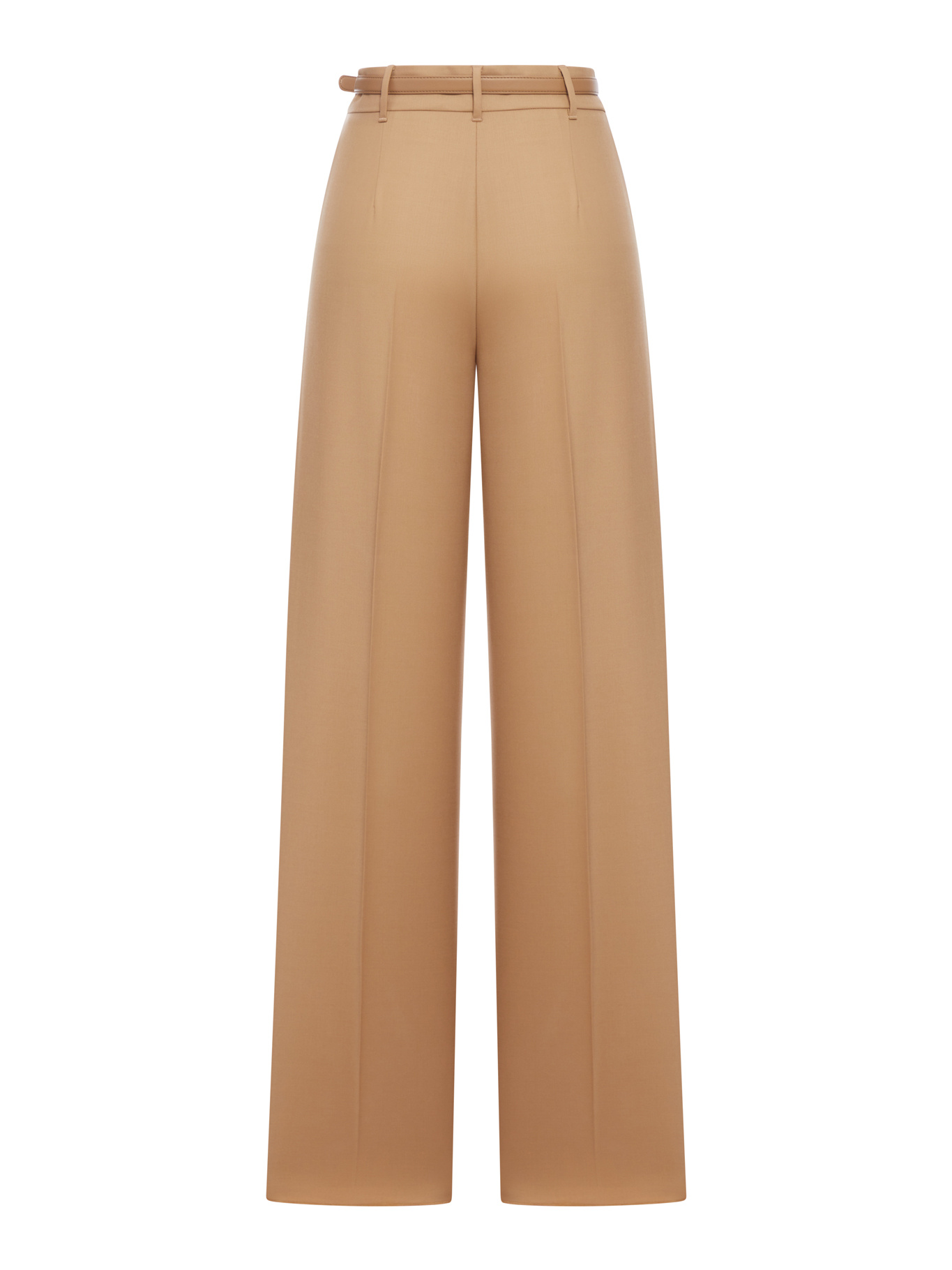 Max Mara Wool Tassel Entry Trousers In Brown
