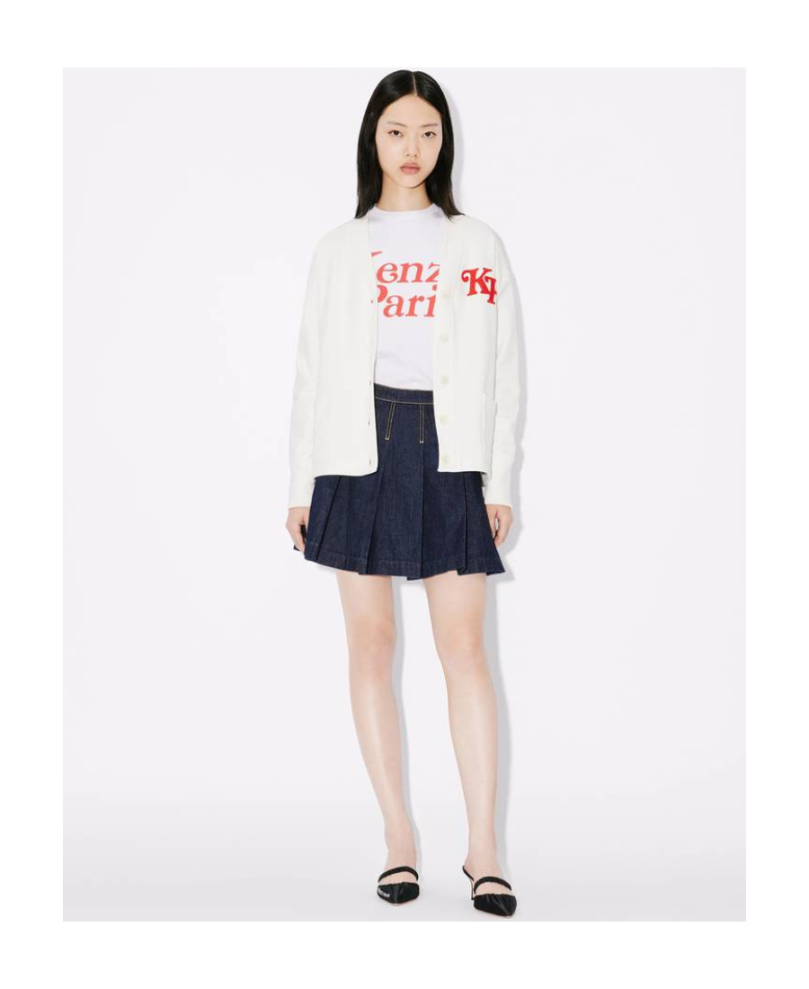 Kenzo X Verdy Embroidered Cardigan In White