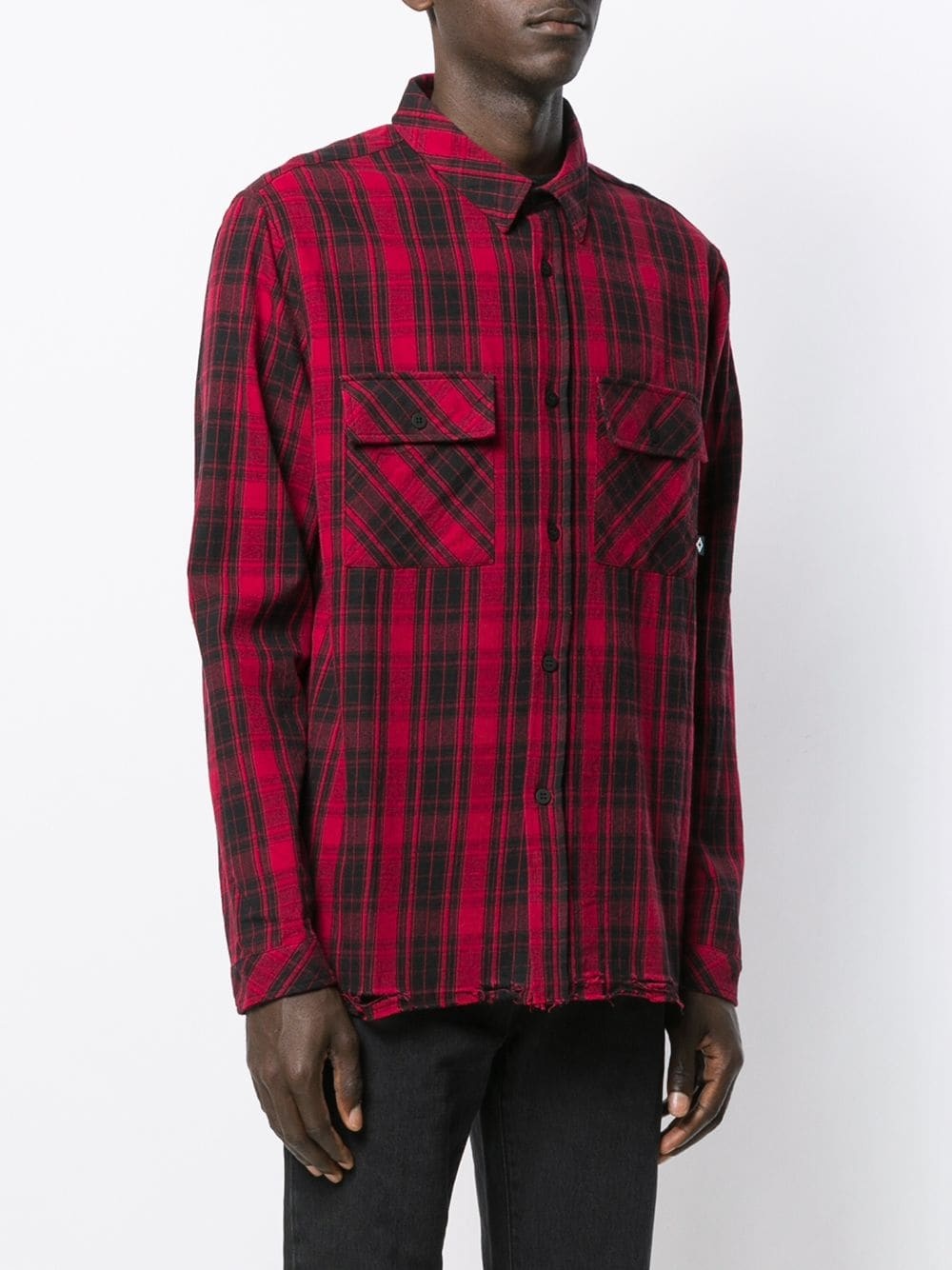Marcelo Burlon County Of Milan Check Print Shirt In Red