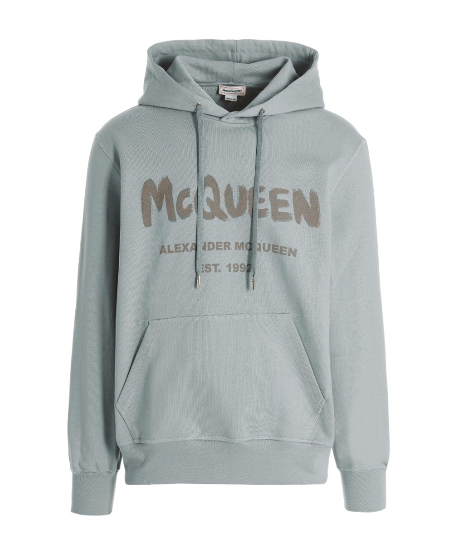 ALEXANDER MCQUEEN LOGO PRINT DRAWSTRING HOODIE
