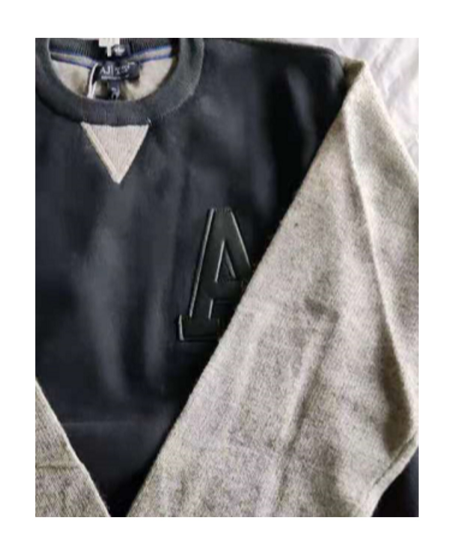 Armani Jeans Color Matching Sweater In Gray