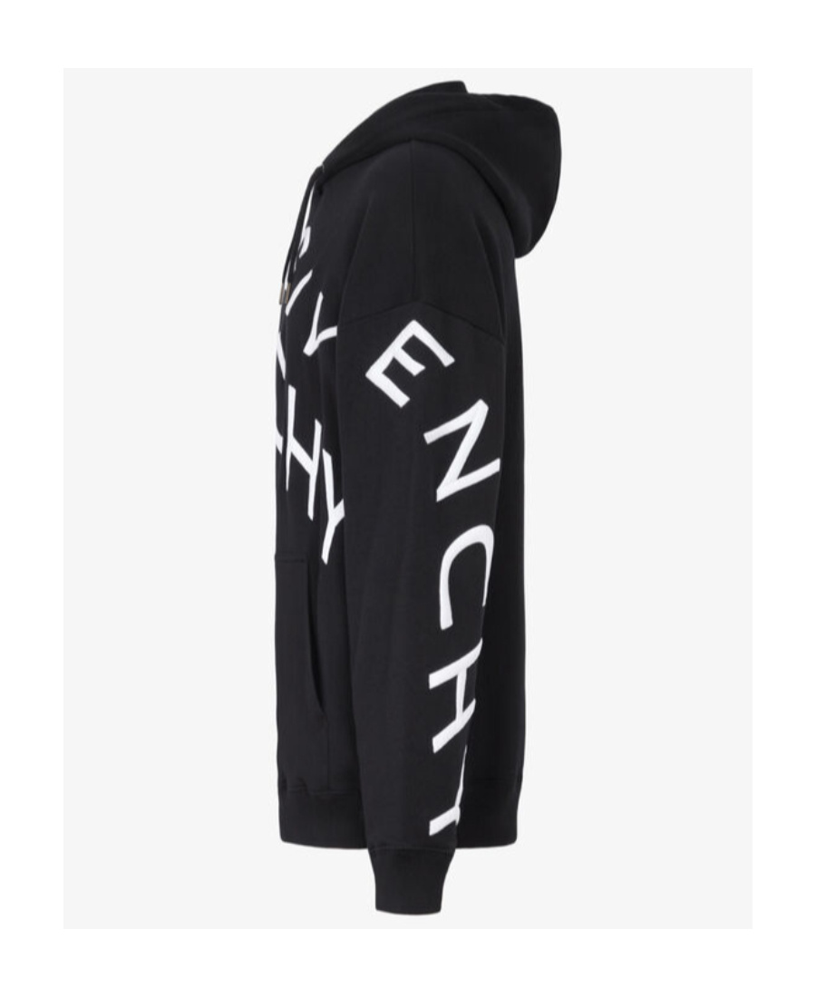 Givenchy Refracted Logo Embroidered Hoodie In Black
