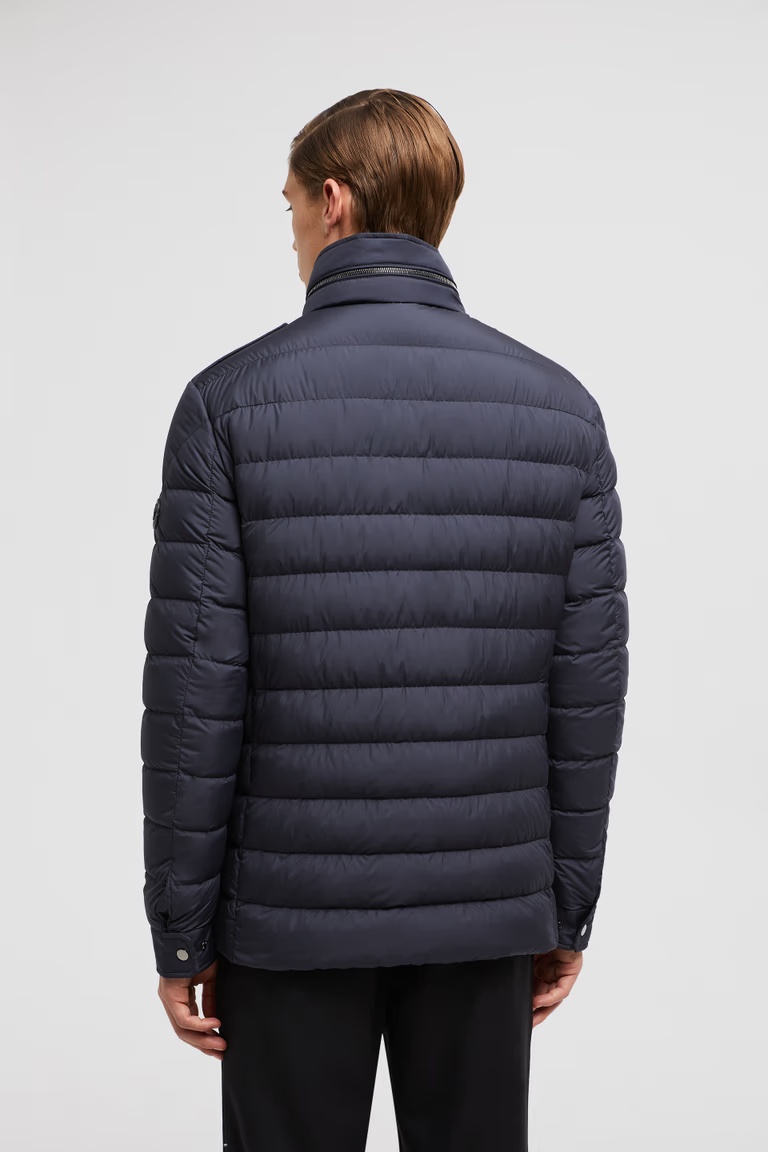 Moncler Munt Hooded Zip-up Down Jacket In Blue