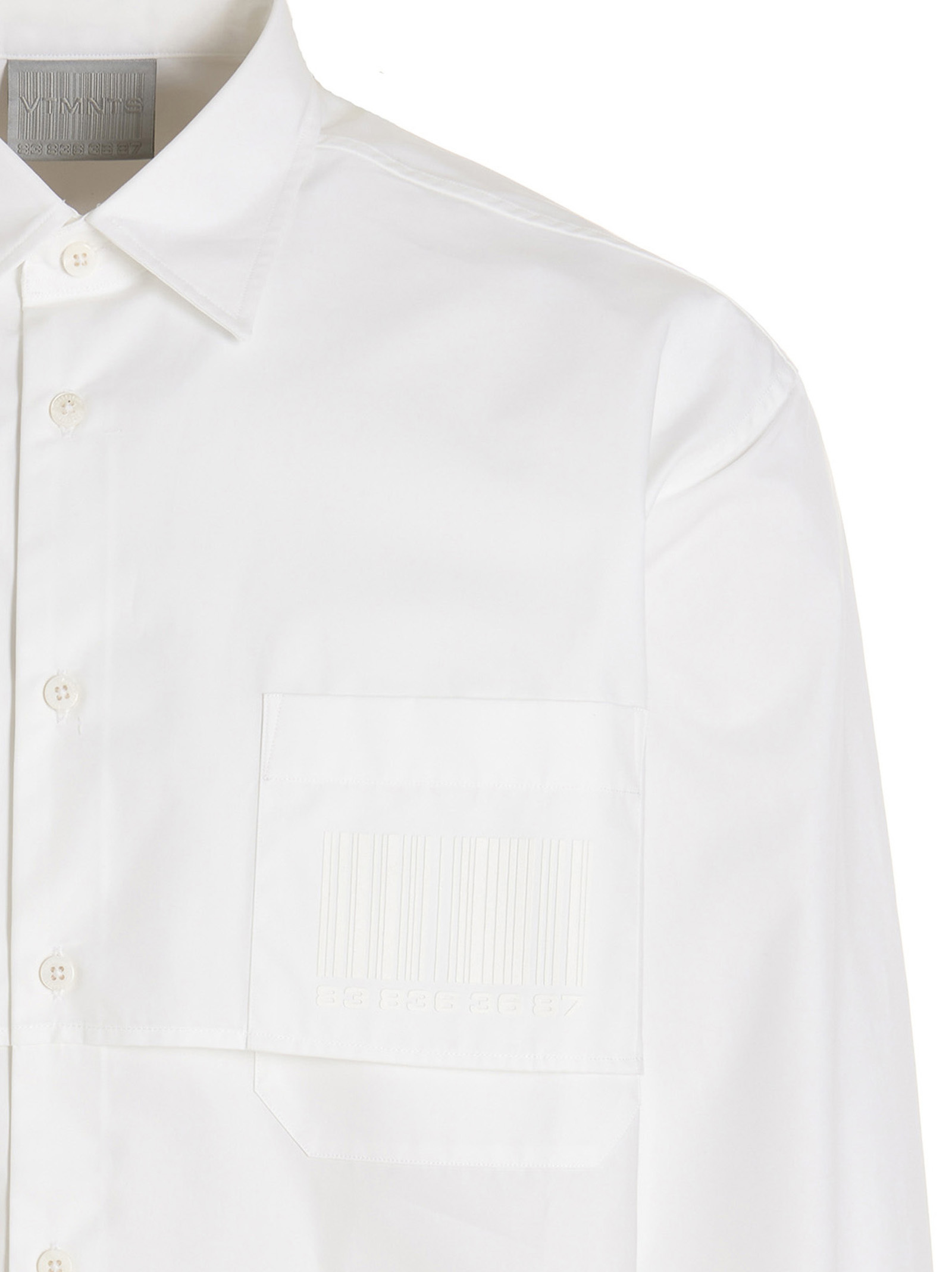 Shop Vtmnts Storm Flap-detail Shirt In White