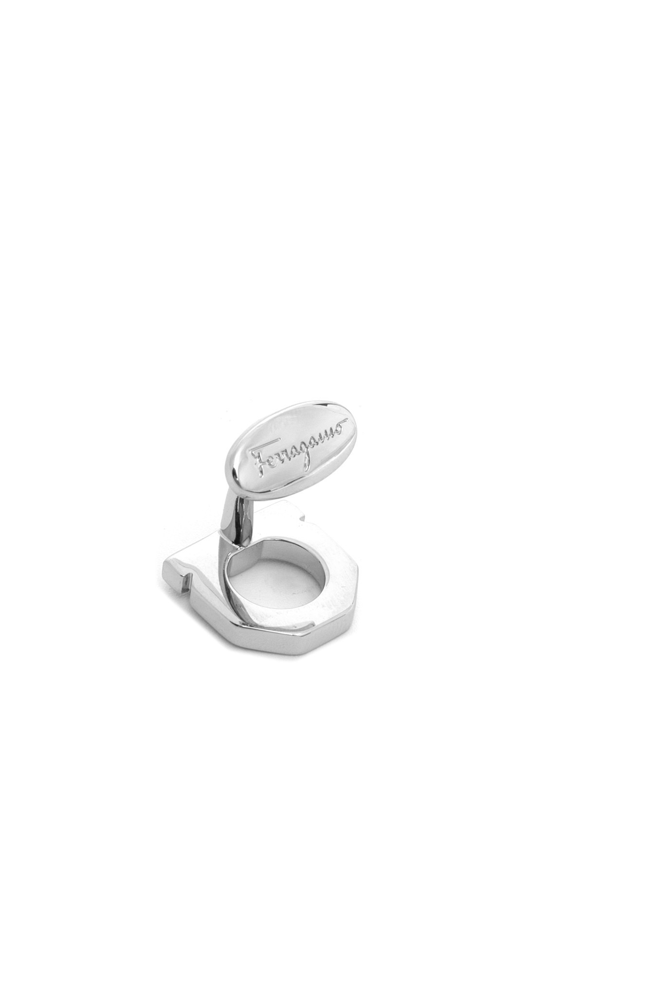 Ferragamo Horse Bit Cuff Buckle In Gray